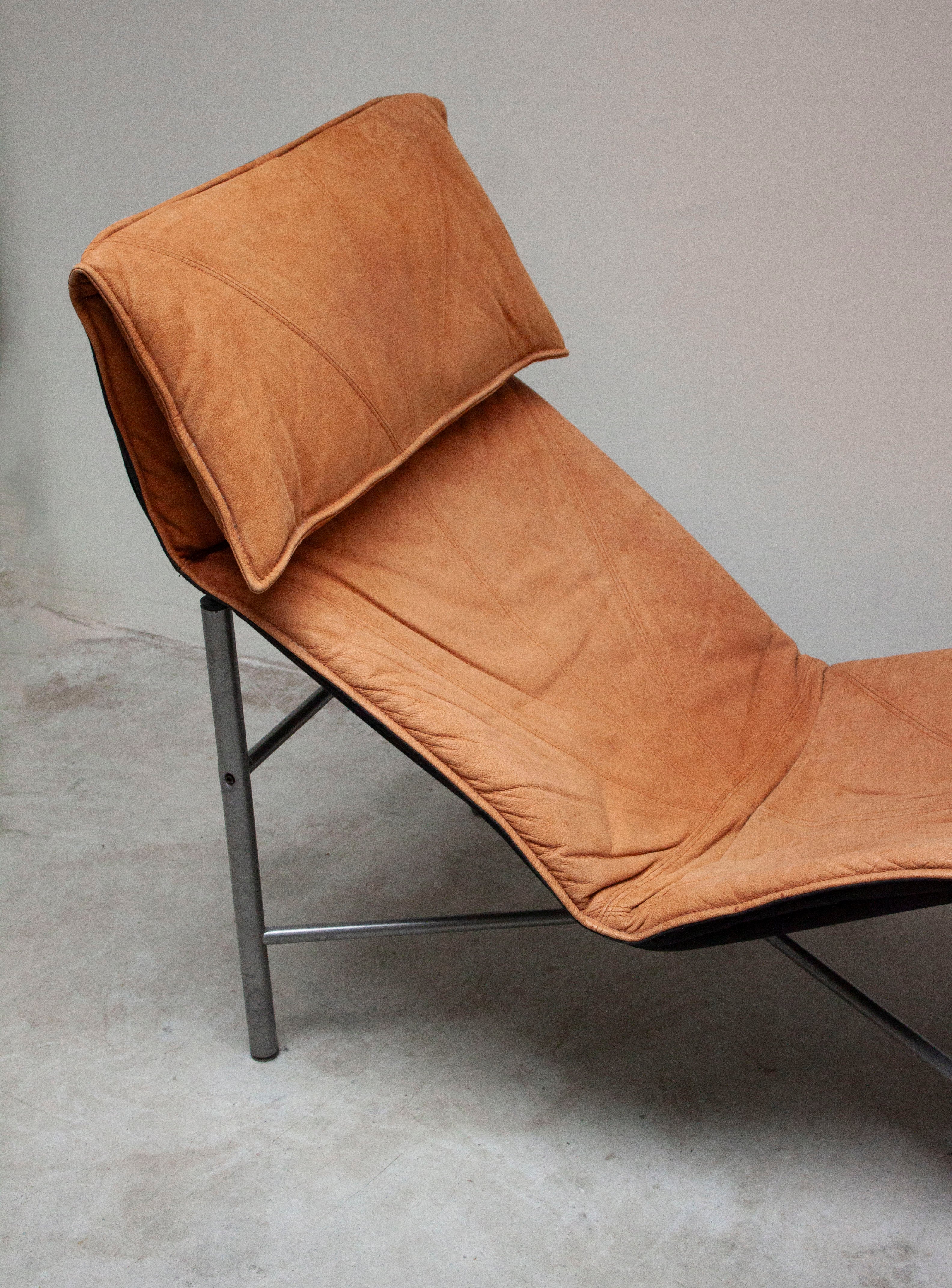 Ikea Skye Chaise Longue by Tord Björklund (Cognac) - Image 9