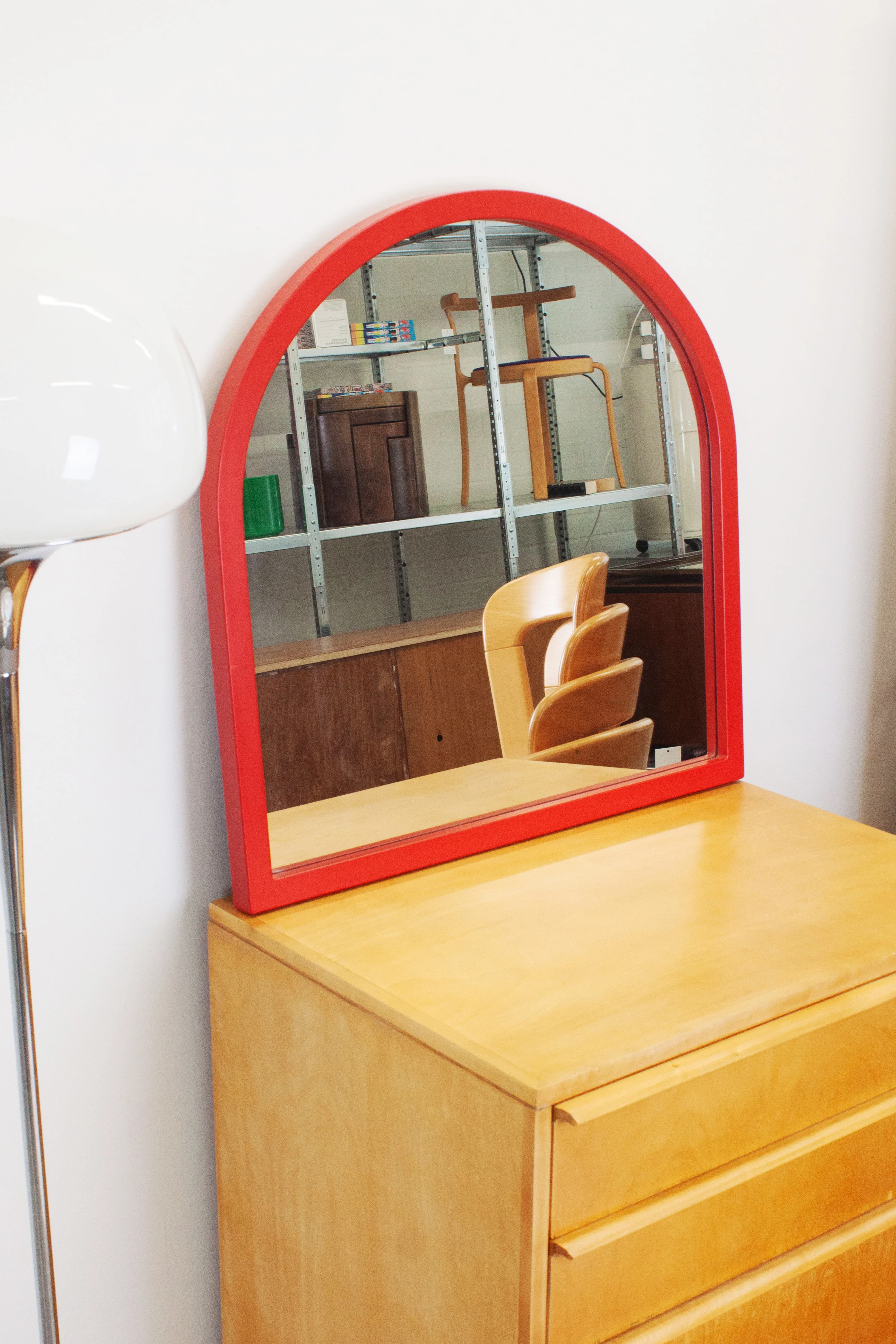 Kartell Model 4720 Mirror by Anna Castelli (Red) - Image 3