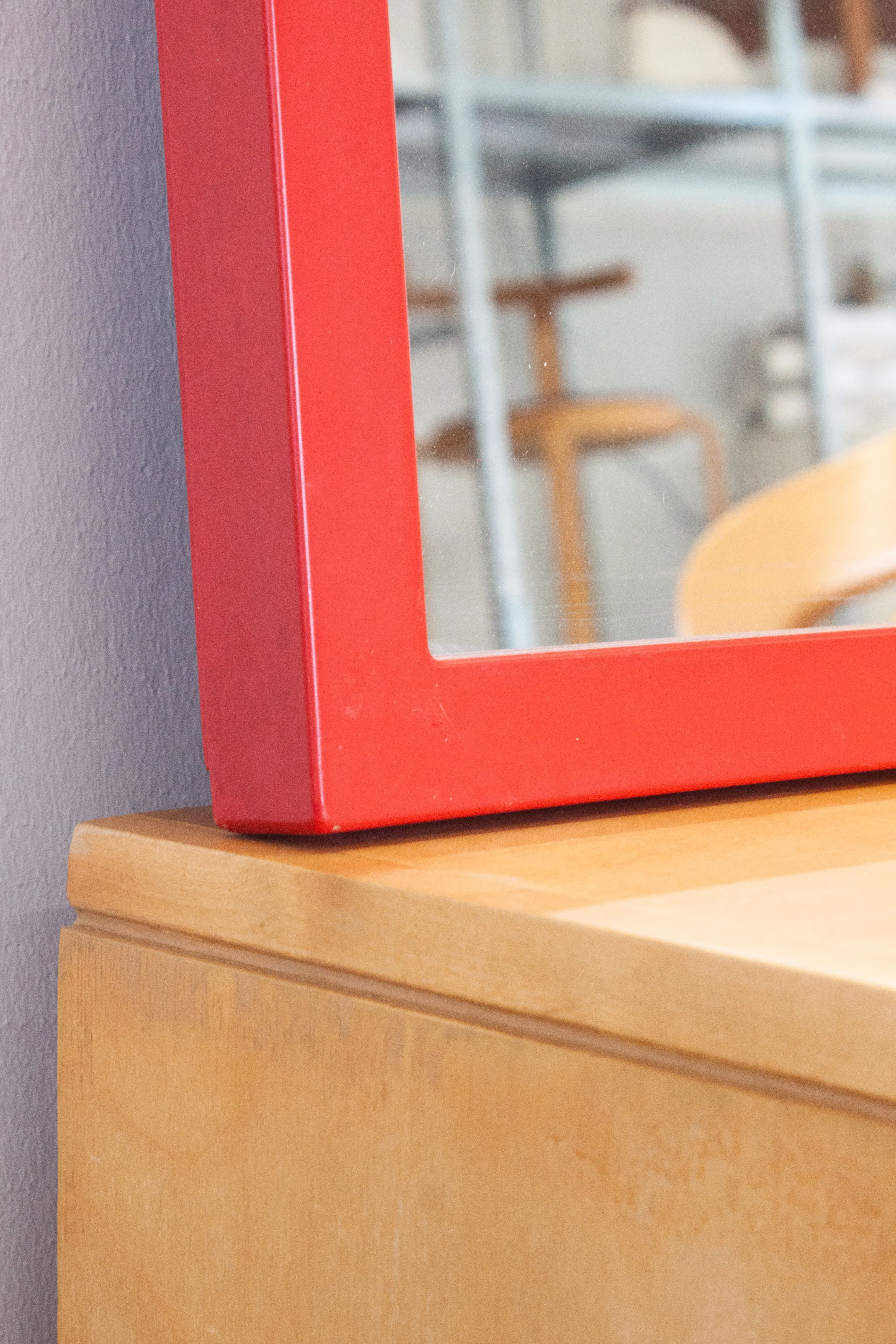 Kartell Model 4720 Mirror by Anna Castelli (Red) - Image 5