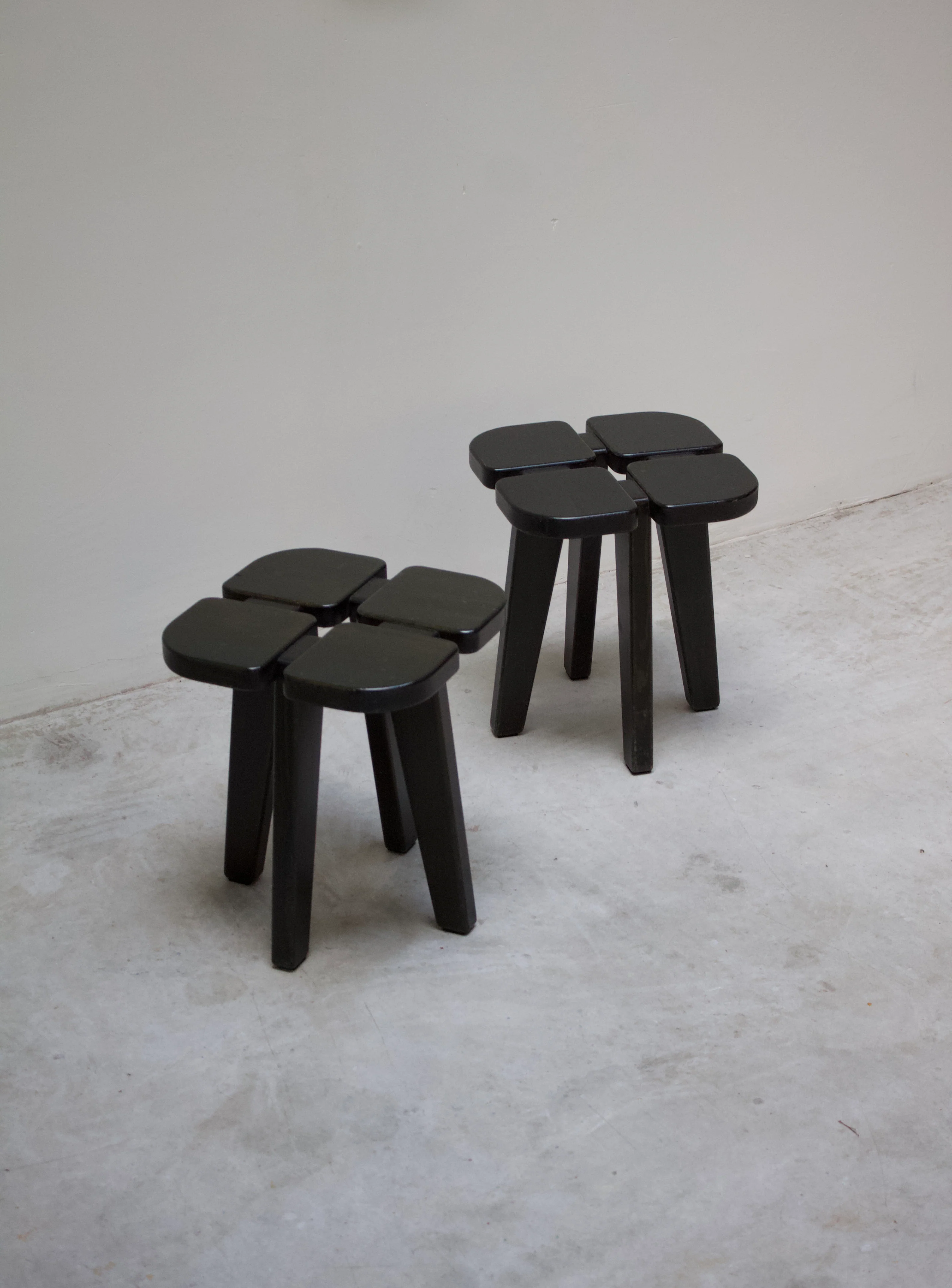 Keravan Puusepäntehdas Apila Stool by Rauni Peippo (Dark Green) - Image 3