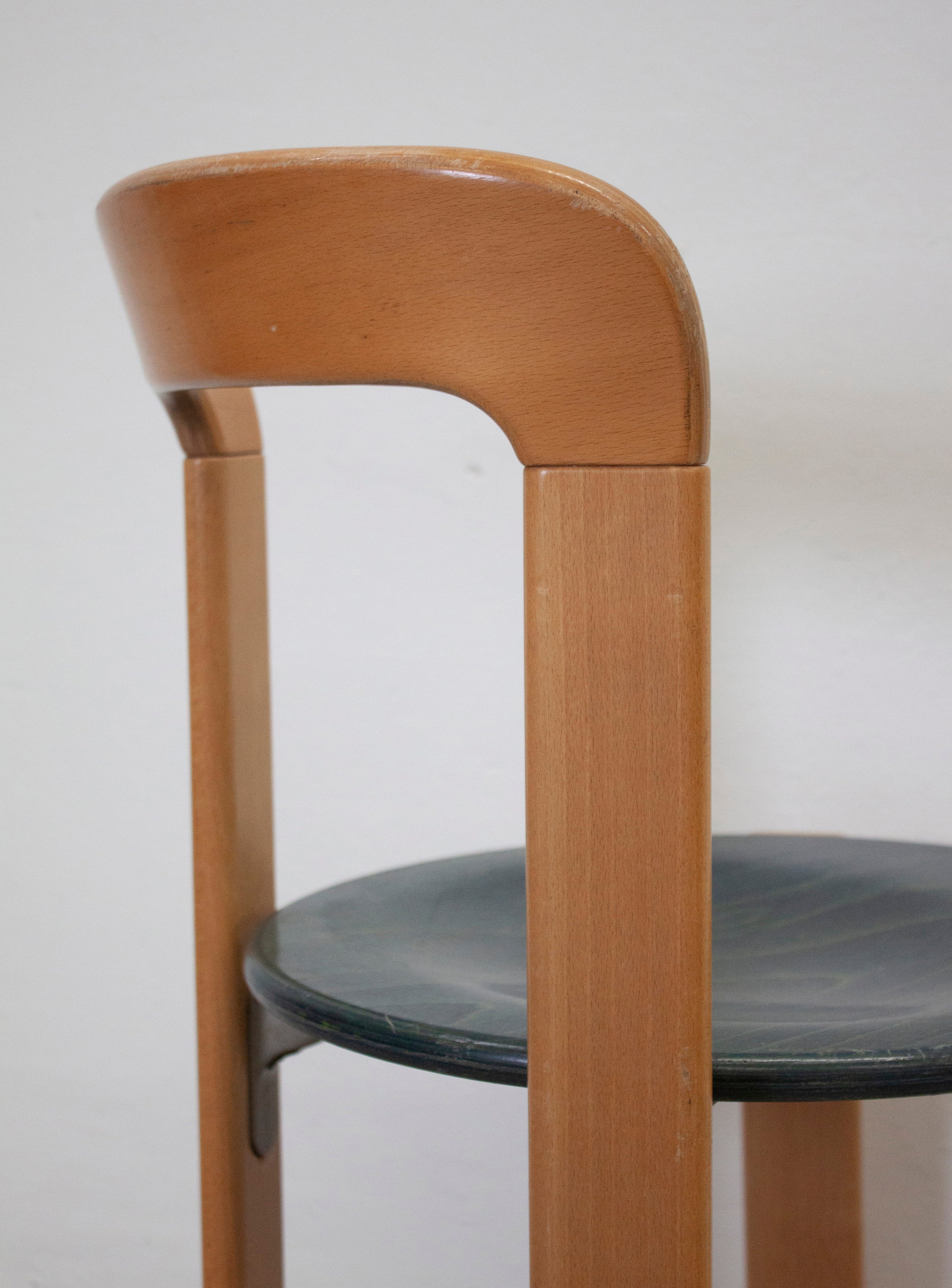 Kusch+Co Rey Dining Chairs by Bruno Rey (Beech/Green) - Image 11
