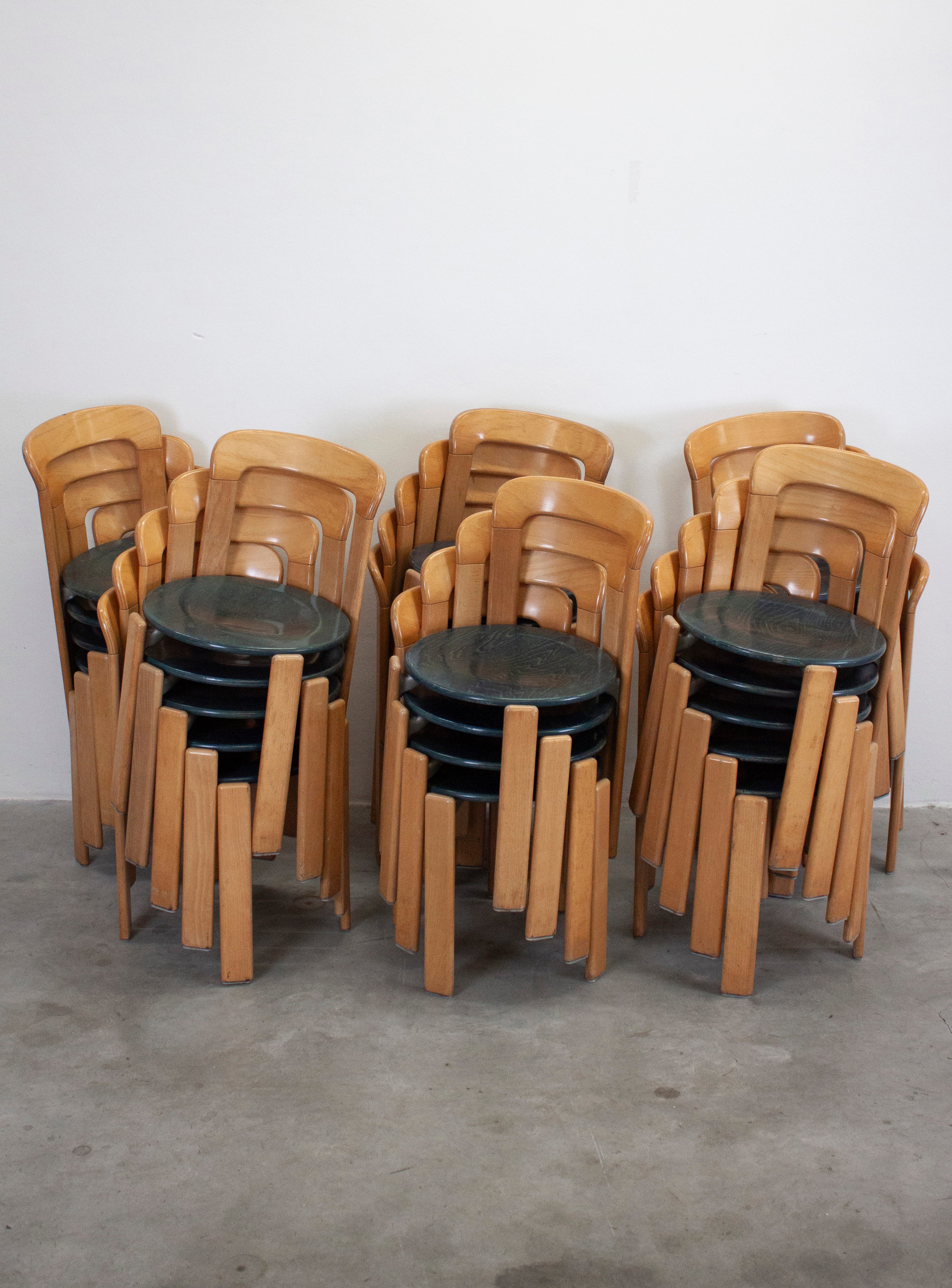Kusch+Co Rey Dining Chairs by Bruno Rey (Beech/Green) - Image 14