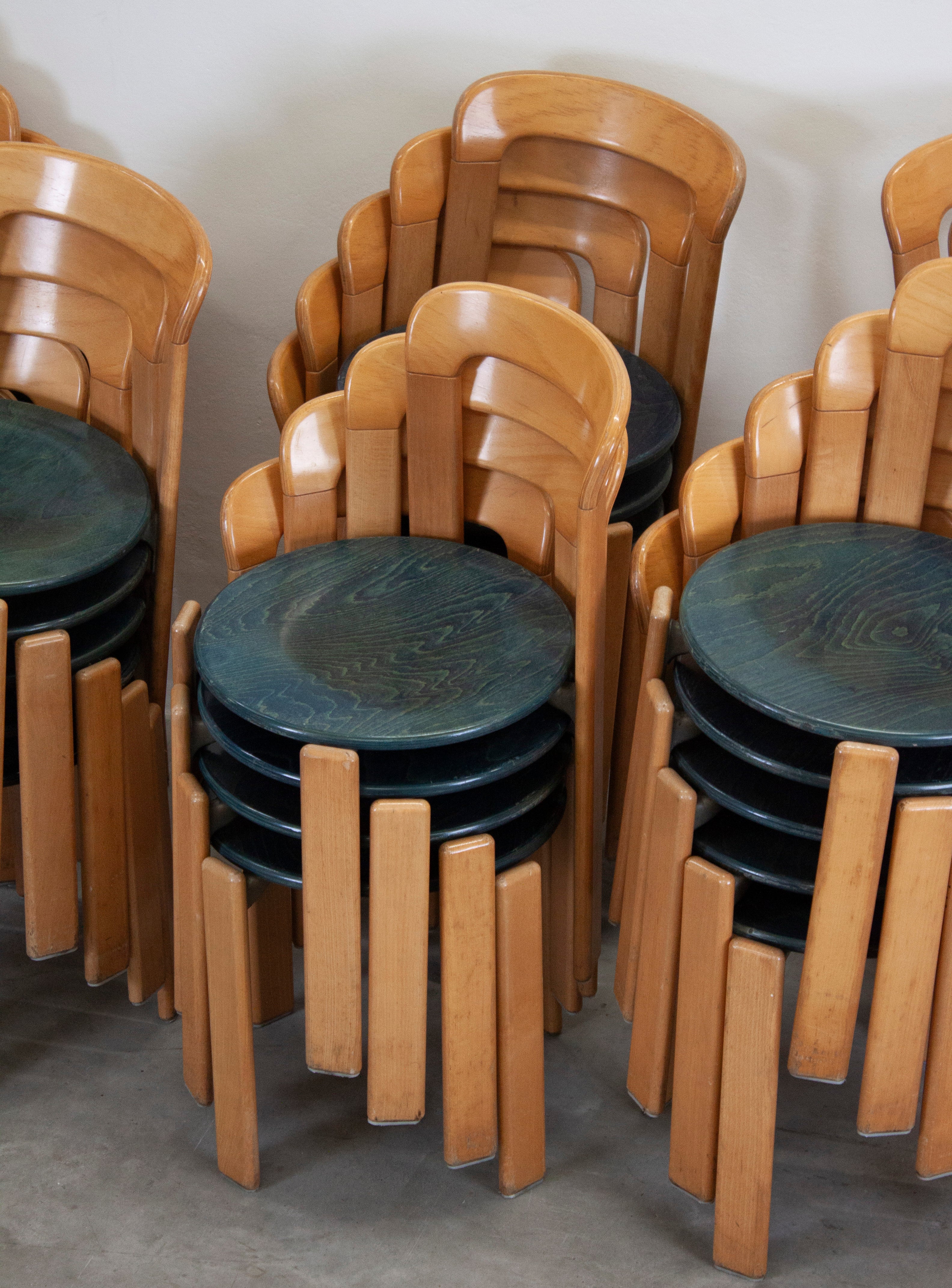Kusch+Co Rey Dining Chairs by Bruno Rey (Beech/Green) - Image 16