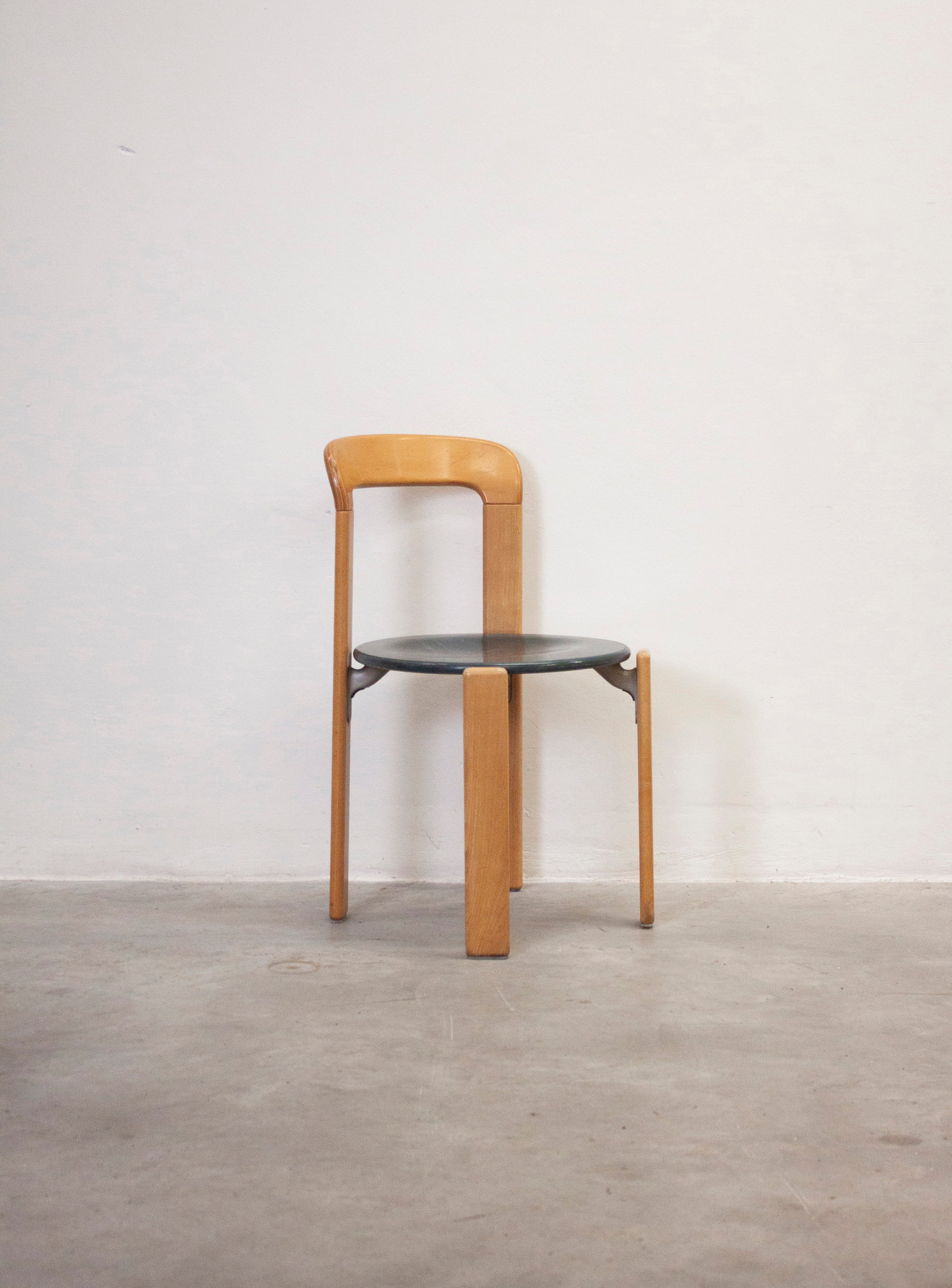 Kusch+Co Rey Dining Chairs by Bruno Rey (Beech/Green) - Image 3