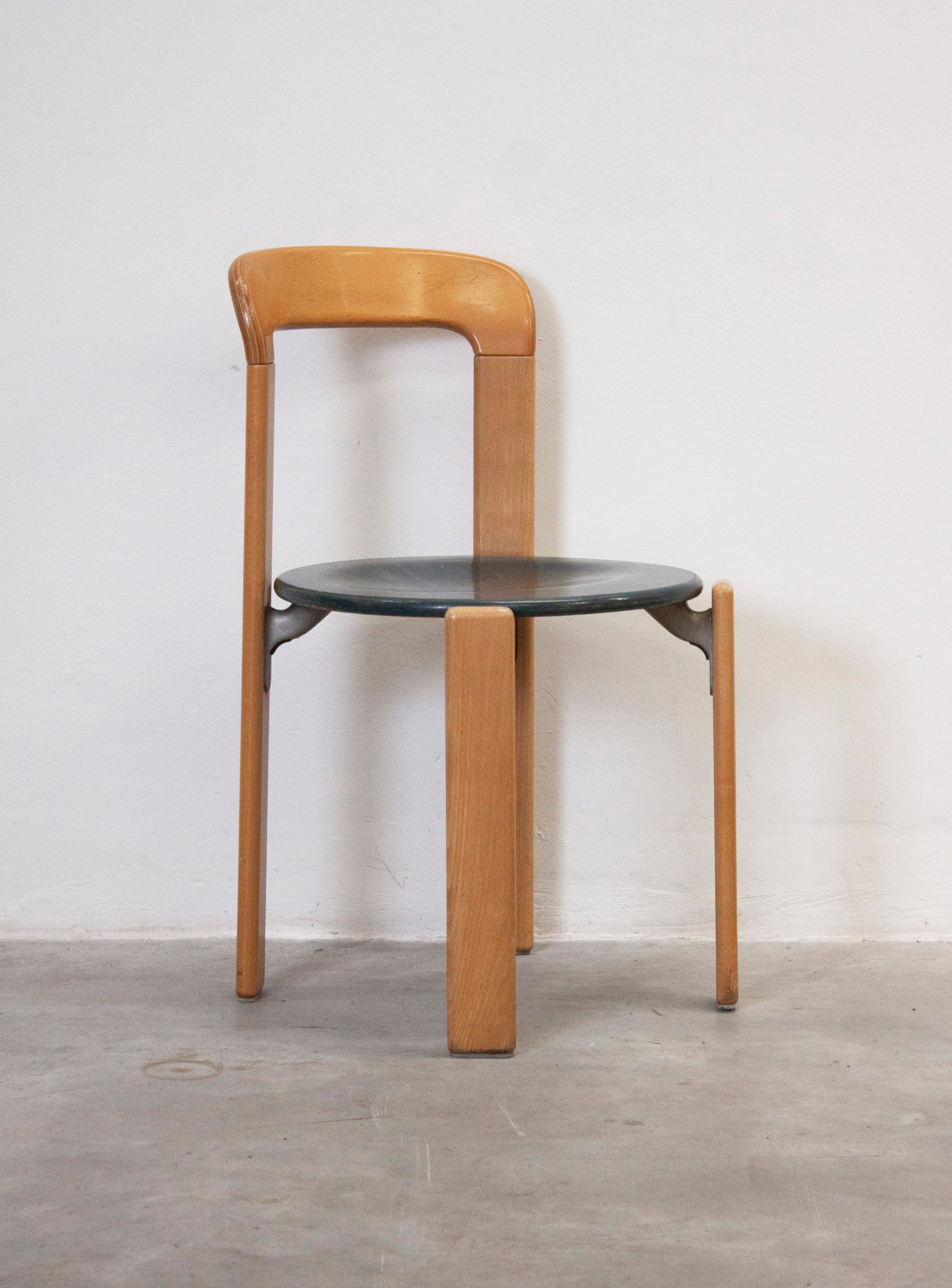 Kusch+Co Rey Dining Chairs by Bruno Rey (Beech/Green) - Image 4