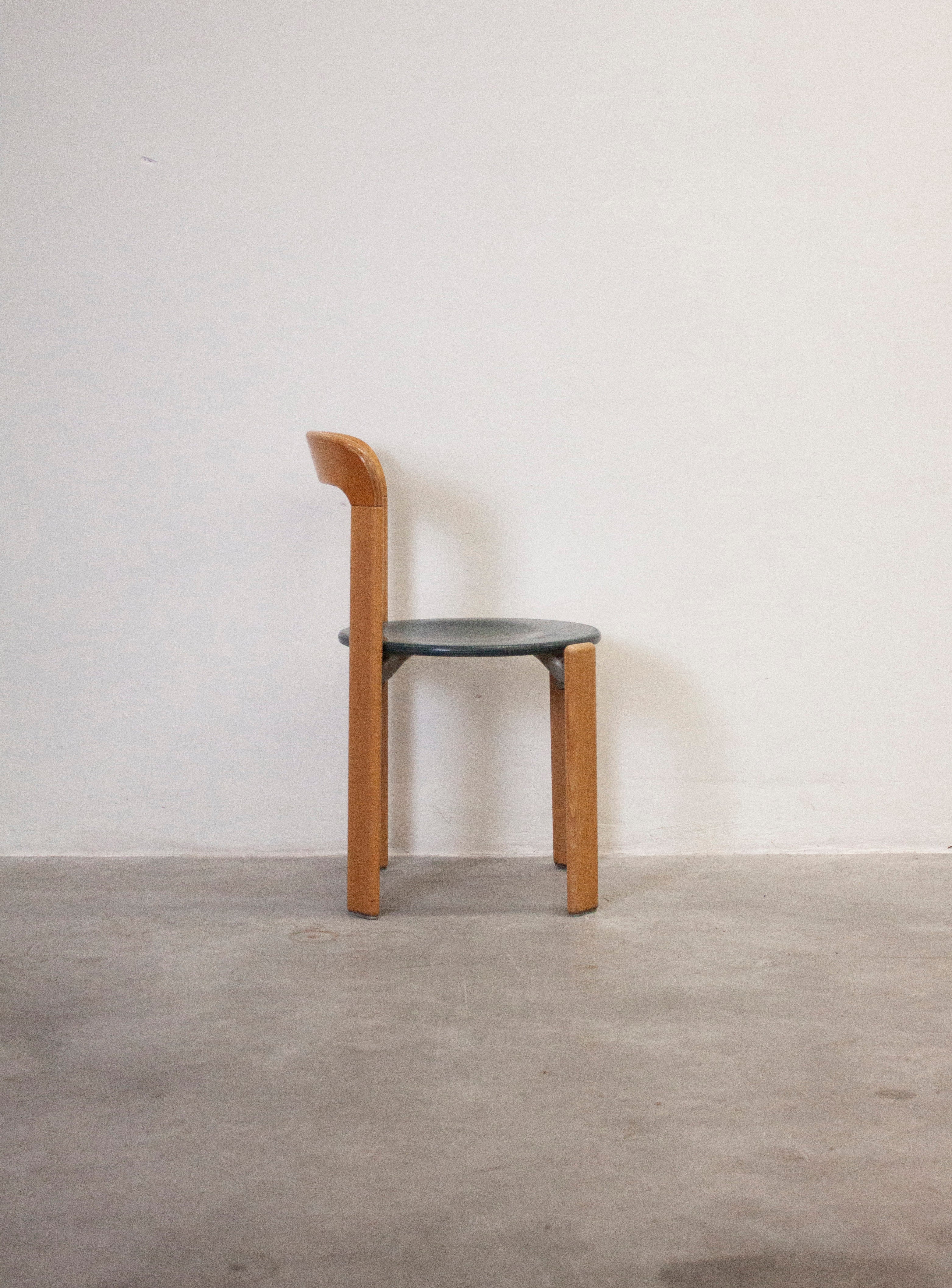 Kusch+Co Rey Dining Chairs by Bruno Rey (Beech/Green) - Image 7