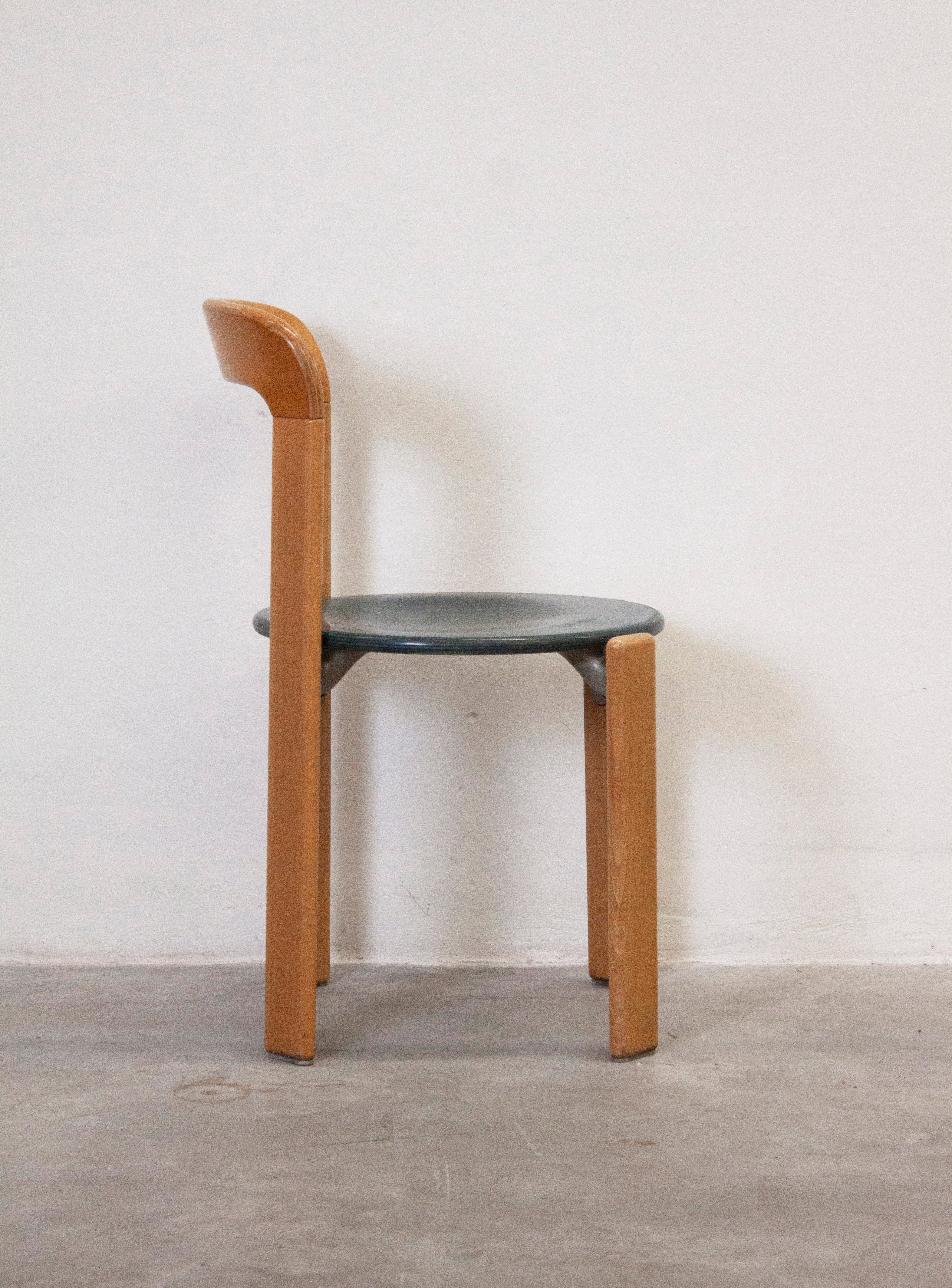 Kusch+Co Rey Dining Chairs by Bruno Rey (Beech/Green) - Image 8