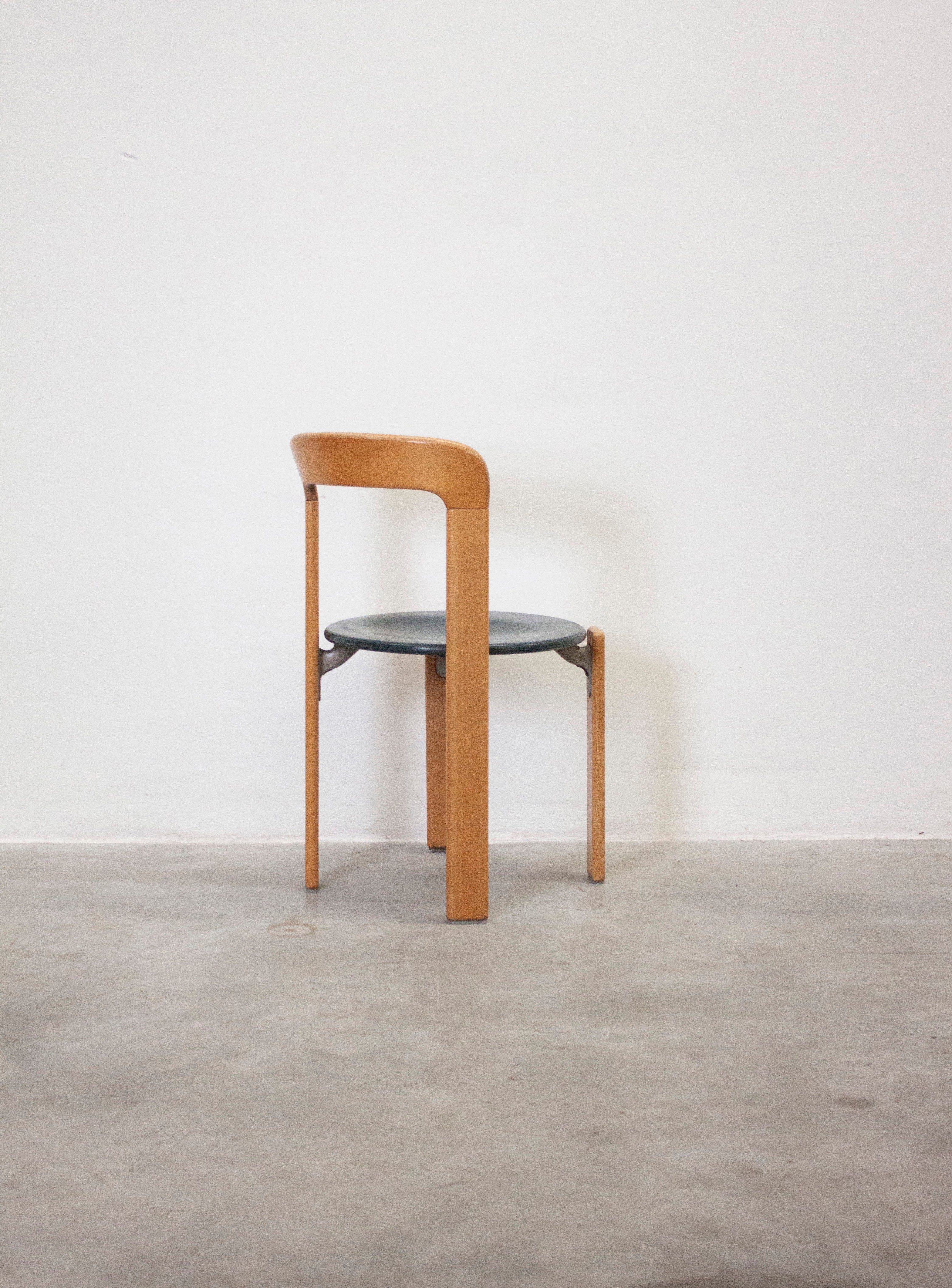 Kusch+Co Rey Dining Chairs by Bruno Rey (Beech/Green) - Image 9