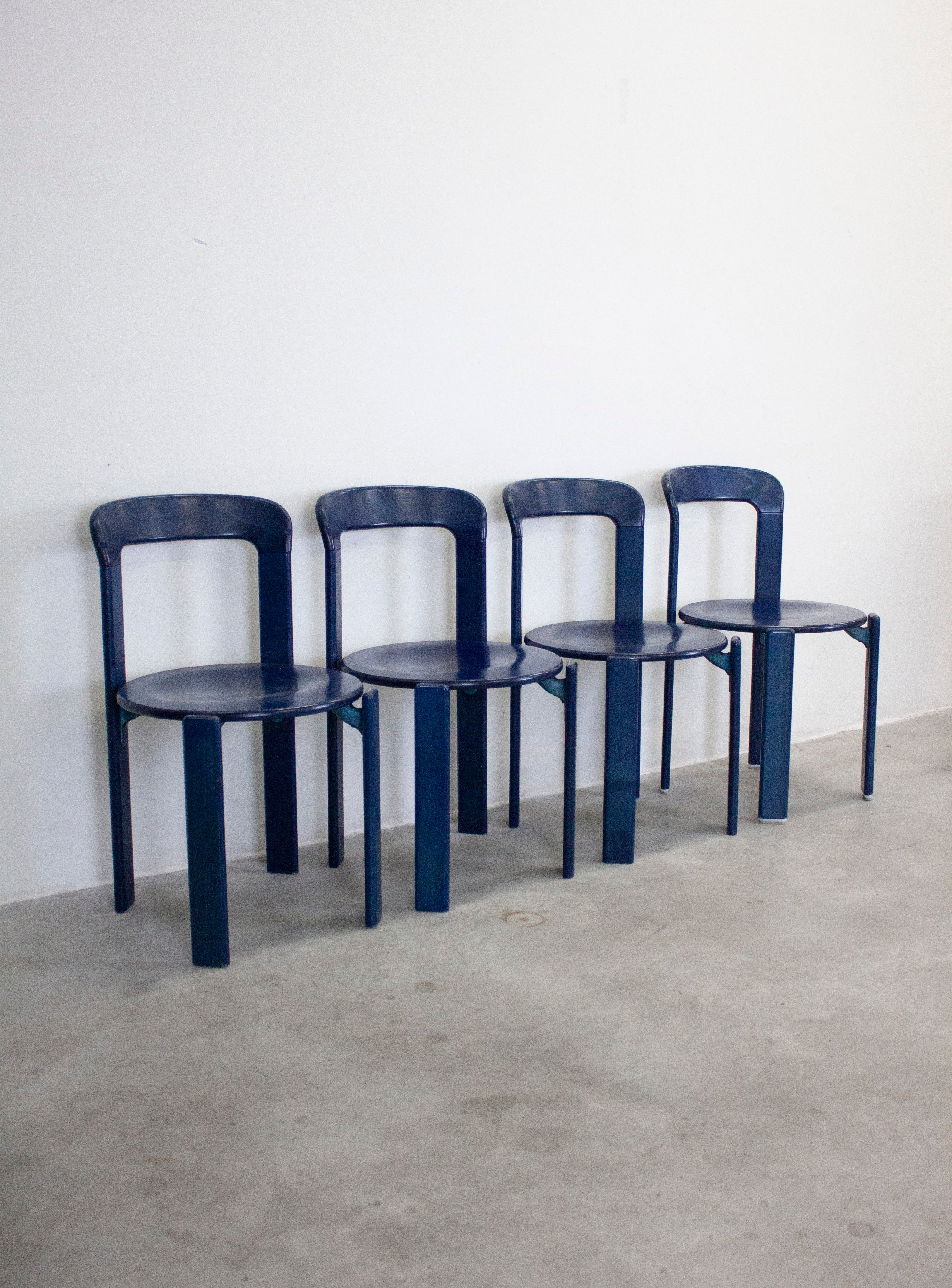Kusch+Co Rey Dining Chairs by Bruno Rey (Blue)