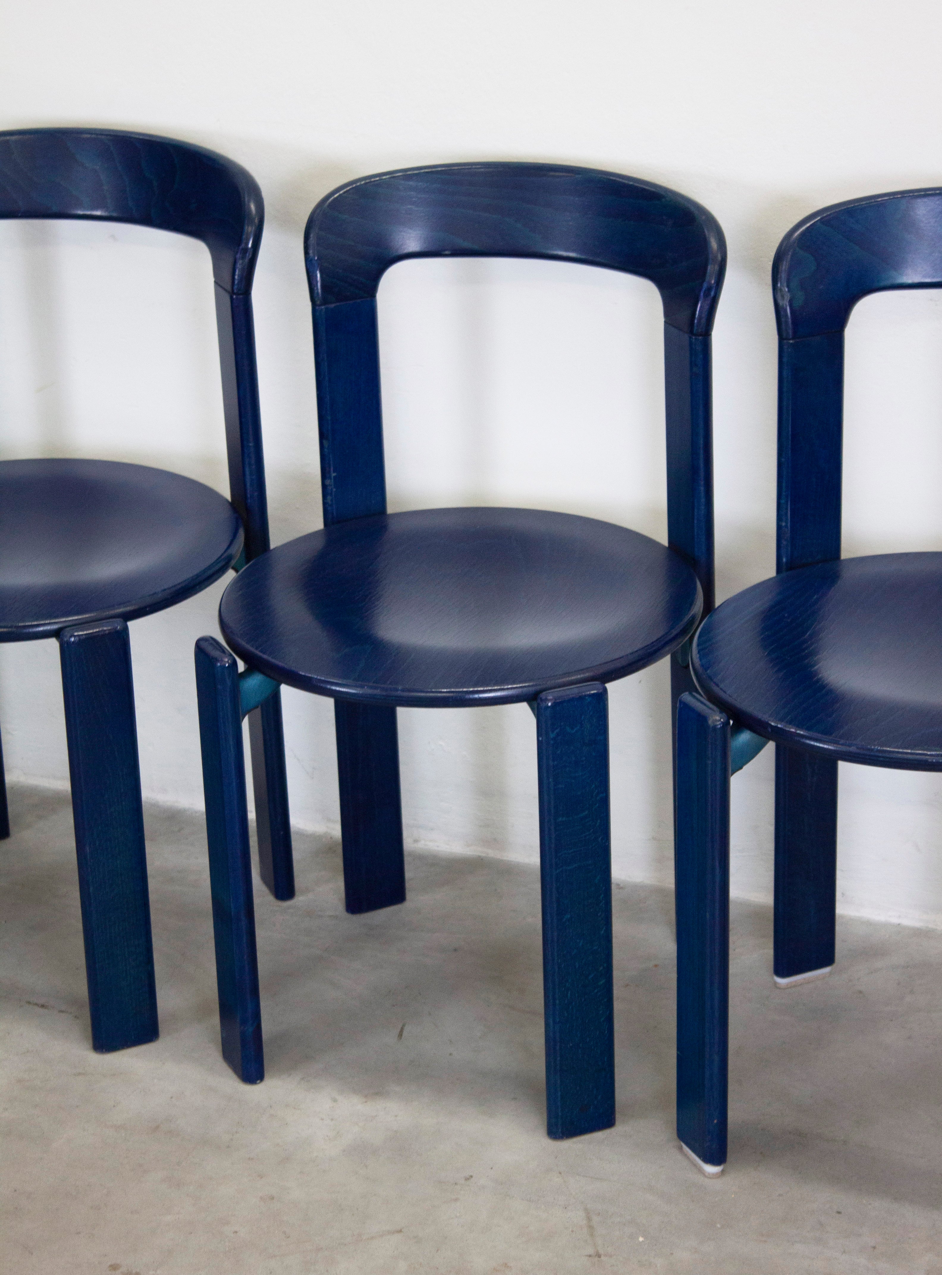 Kusch+Co Rey Dining Chairs by Bruno Rey (Blue) - Image 14