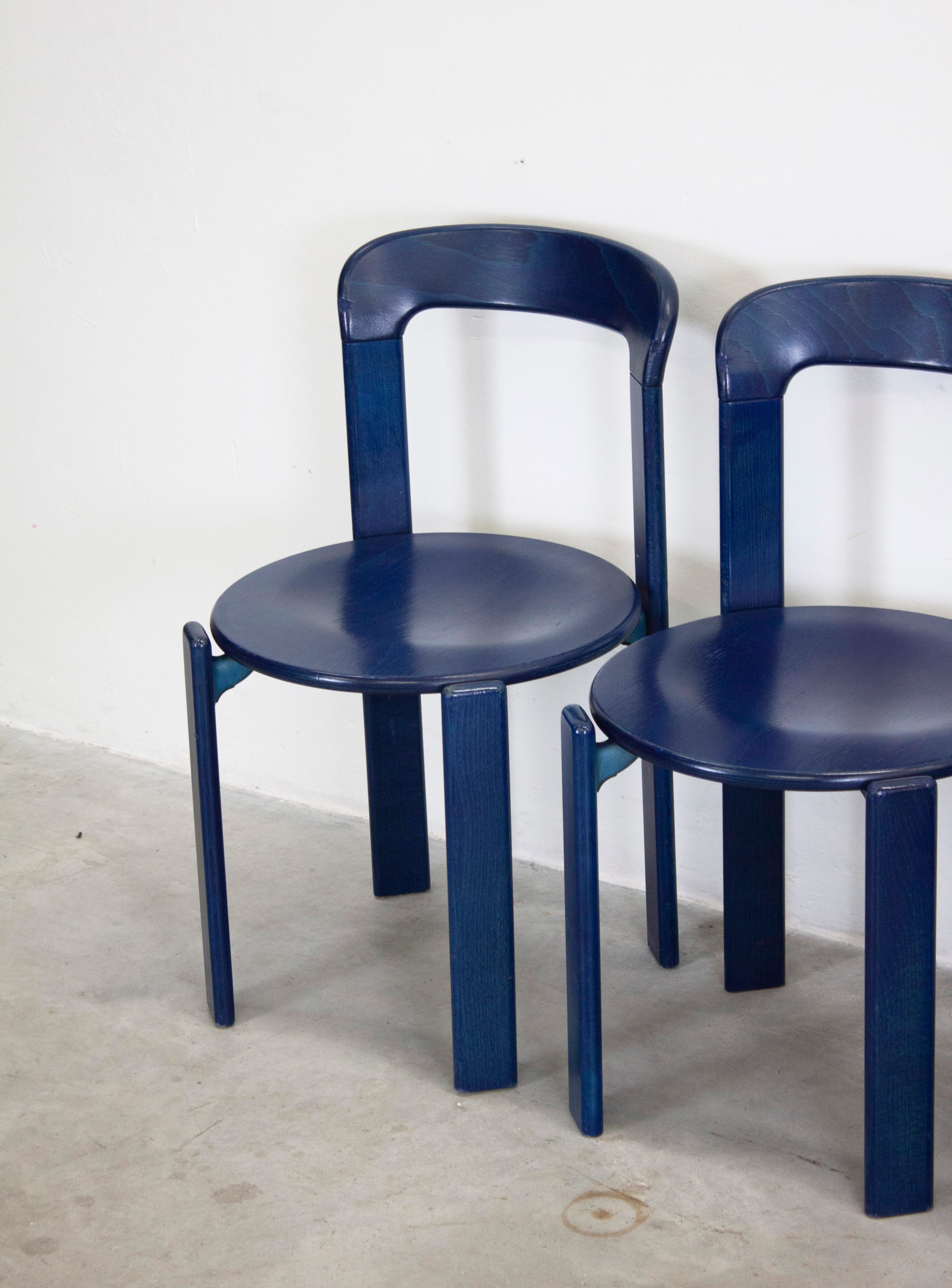 Kusch+Co Rey Dining Chairs by Bruno Rey (Blue) - Image 15