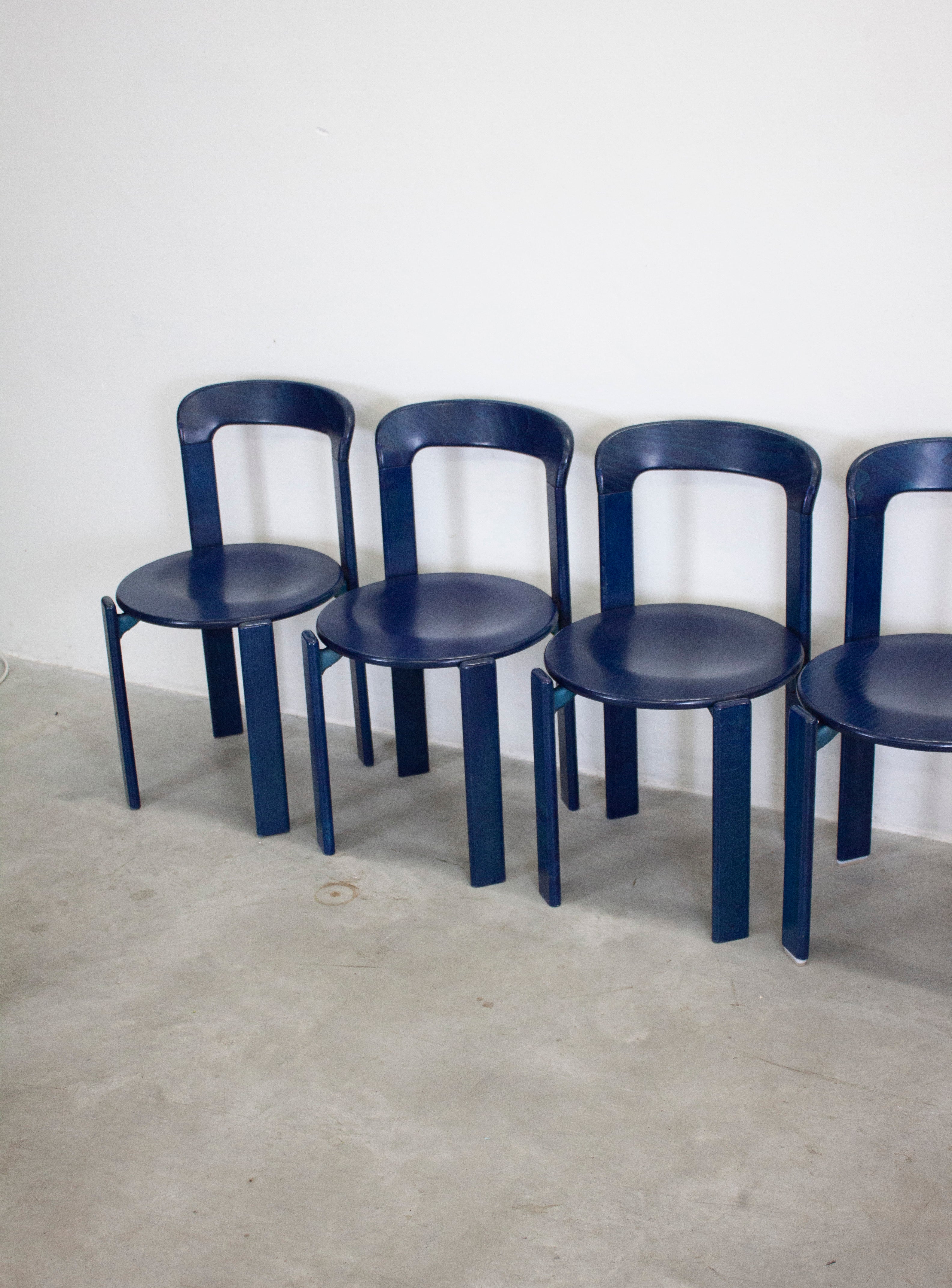 Kusch+Co Rey Dining Chairs by Bruno Rey (Blue) - Image 16