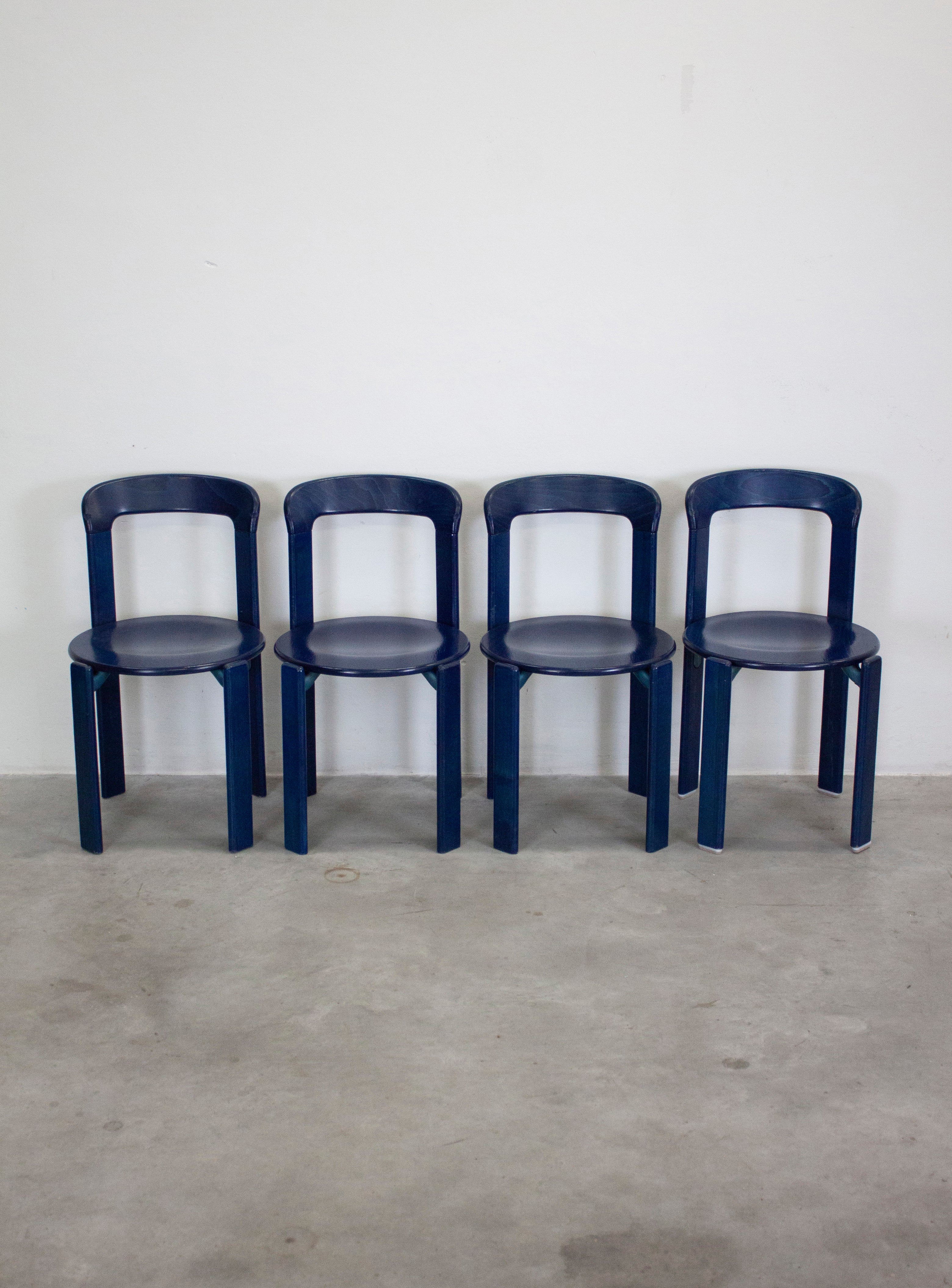 Kusch+Co Rey Dining Chairs by Bruno Rey (Blue) - Image 4