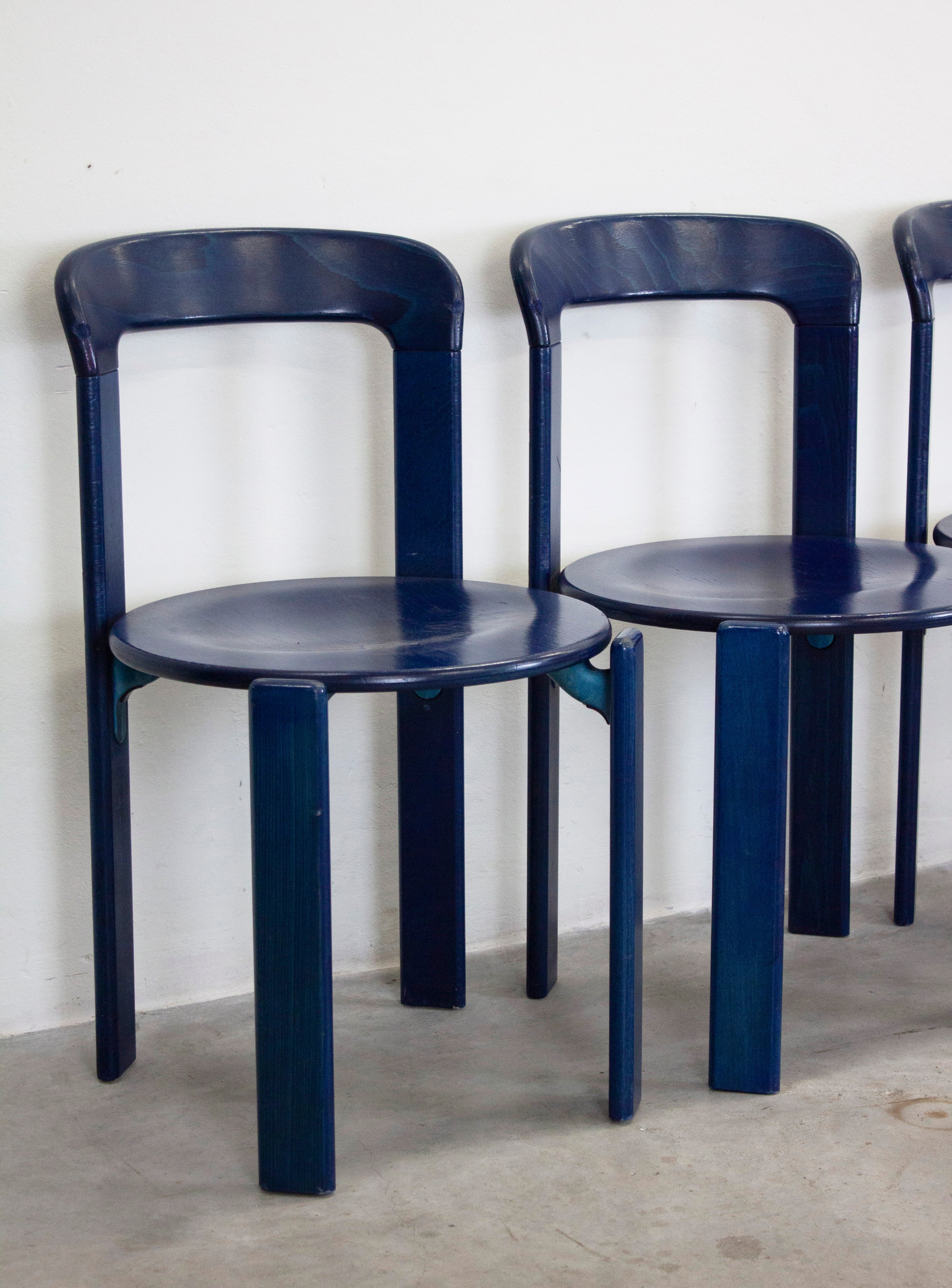 Kusch+Co Rey Dining Chairs by Bruno Rey (Blue) - Image 7