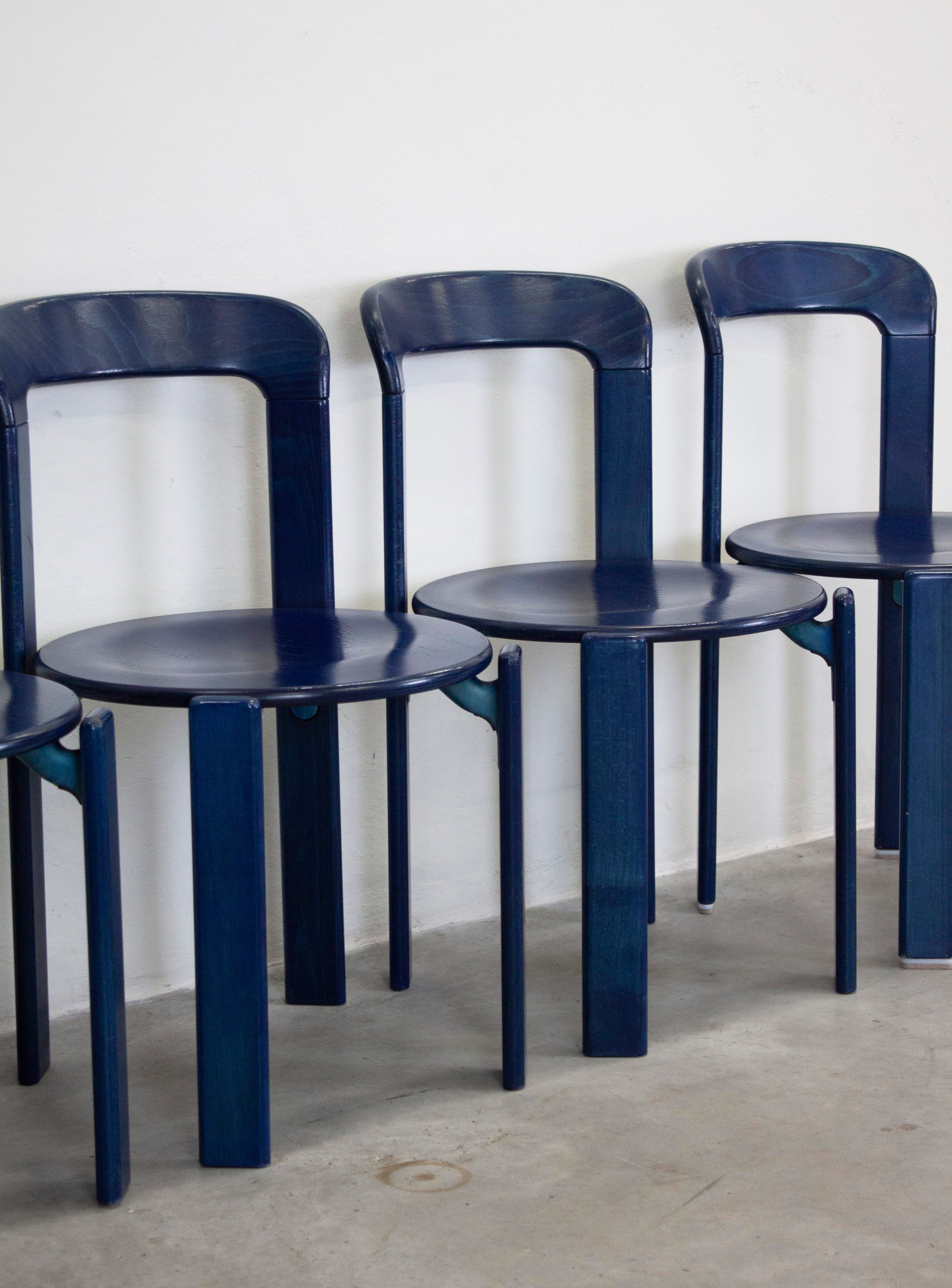 Kusch+Co Rey Dining Chairs by Bruno Rey (Blue) - Image 8