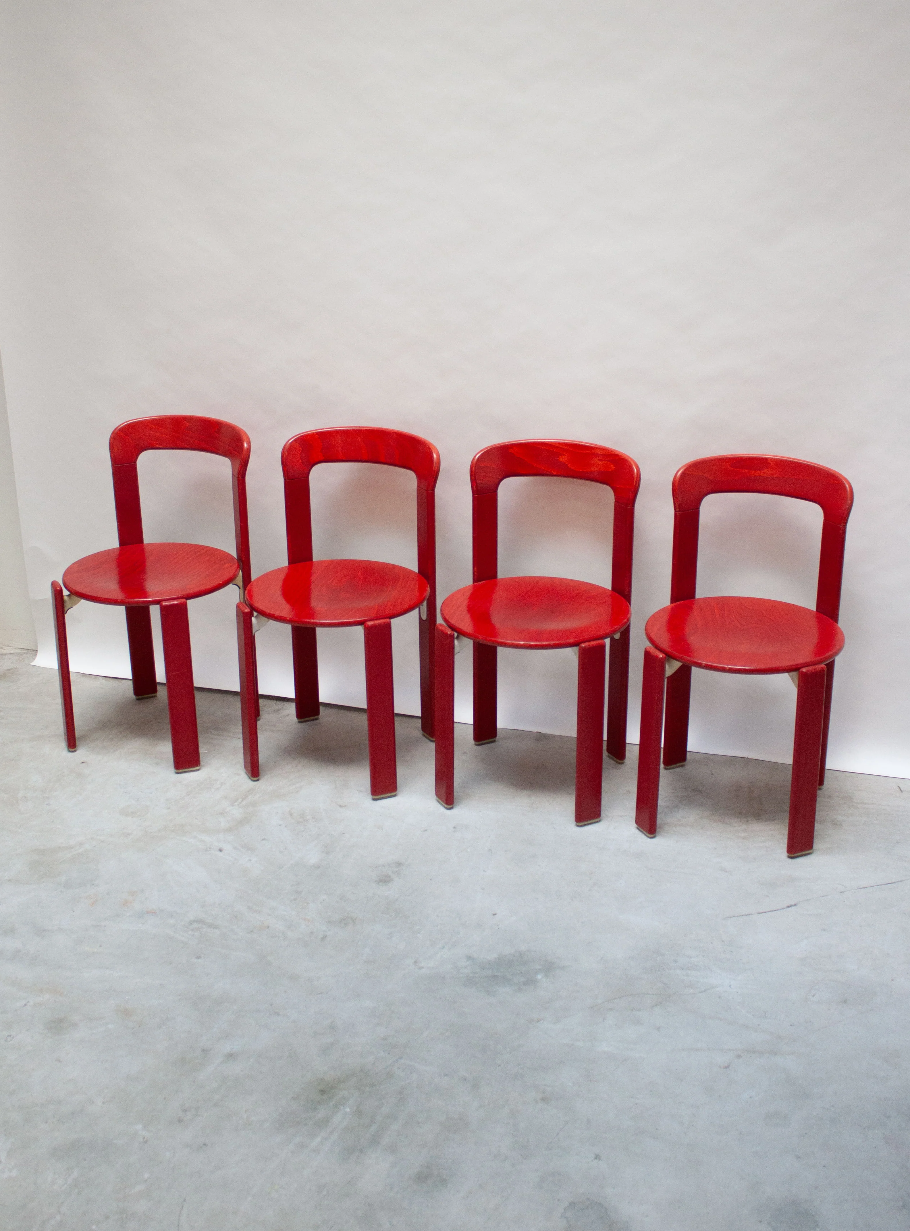 Kusch+Co Rey Dining Chairs by Bruno Rey (Red) - Image 3