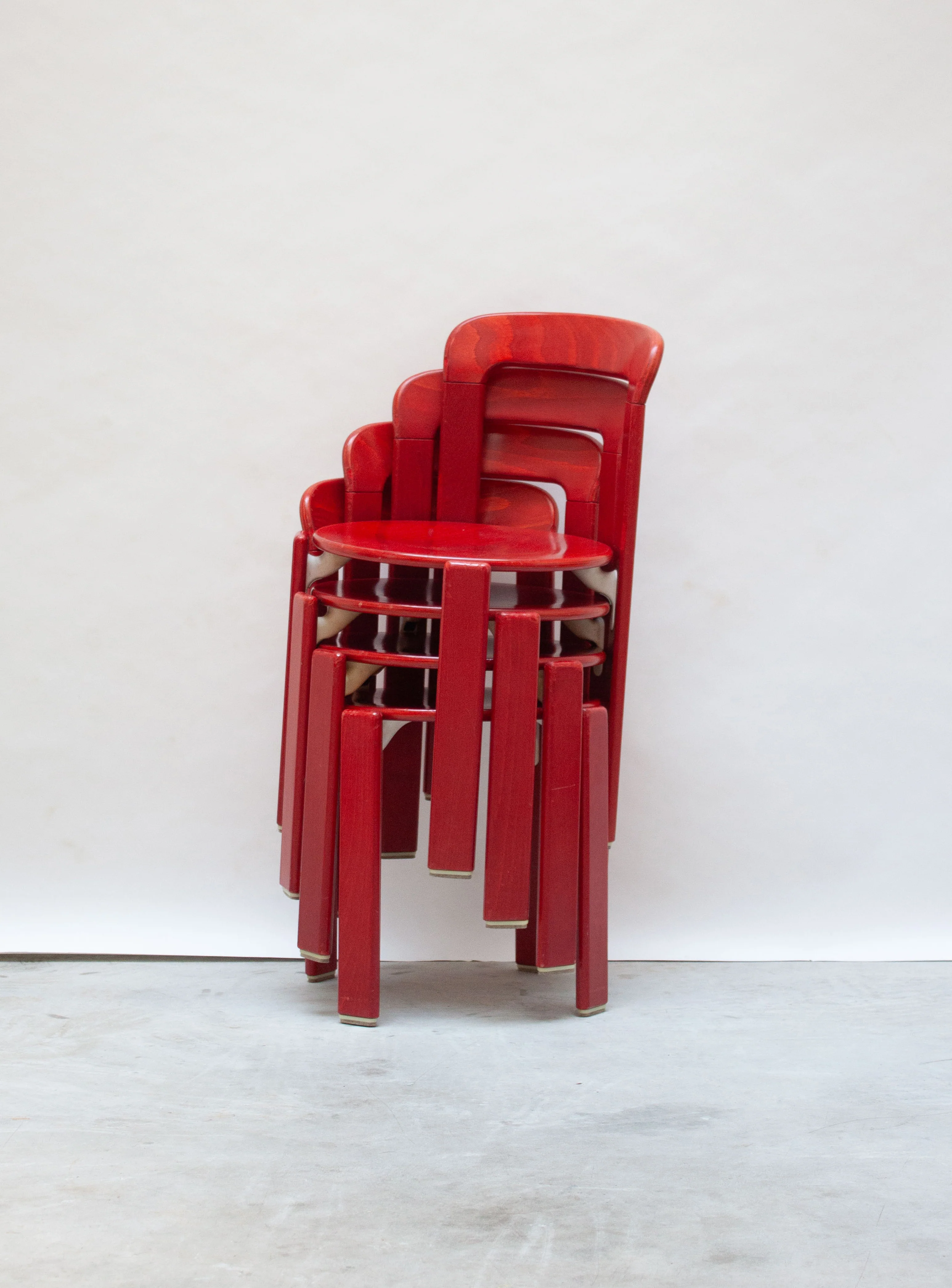 Kusch+Co Rey Dining Chairs by Bruno Rey (Red) - Image 4