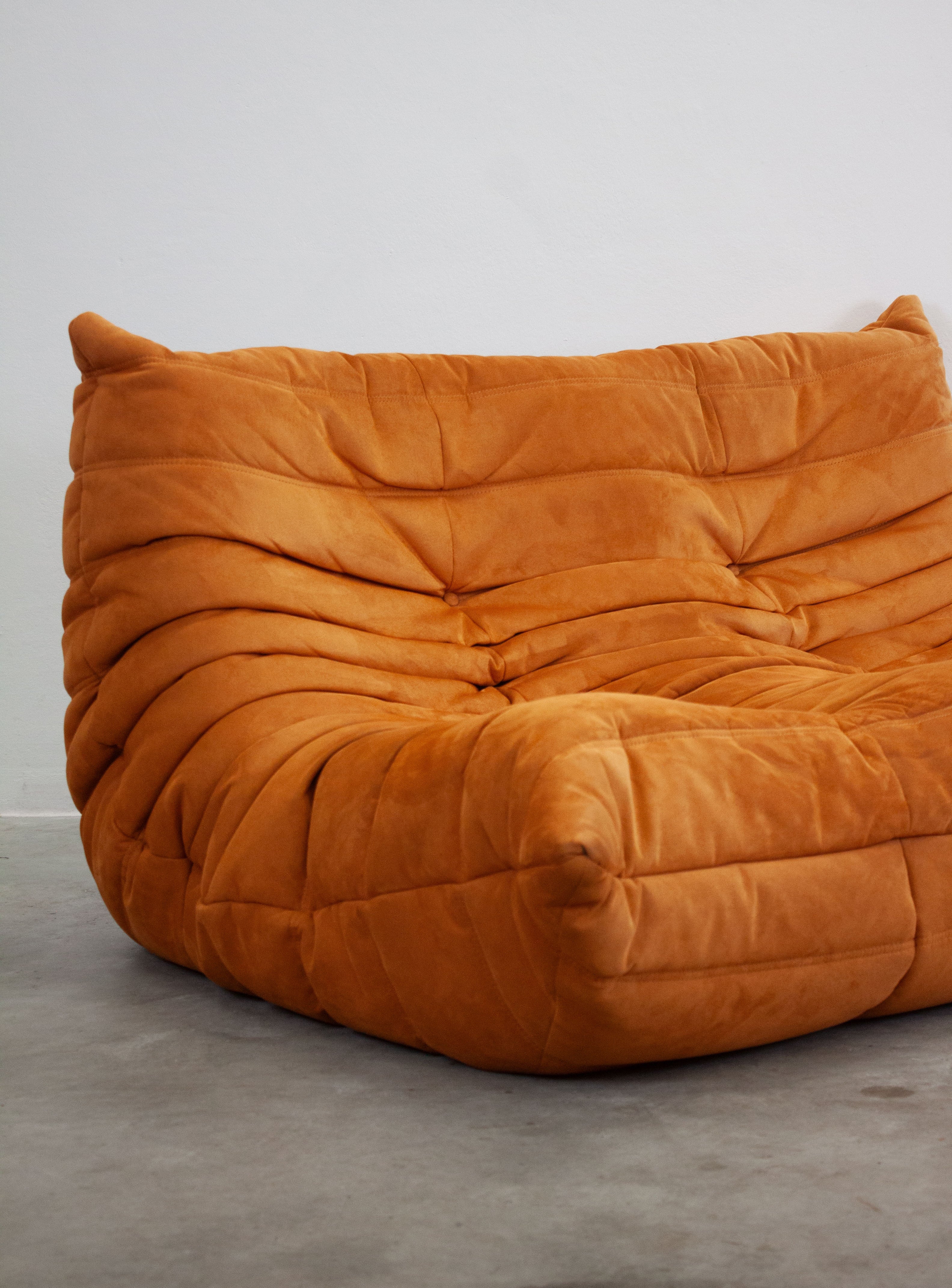 Ligne Roset Togo 2 Seater Sofa by Michel Ducaroy (Orange) - Image 14