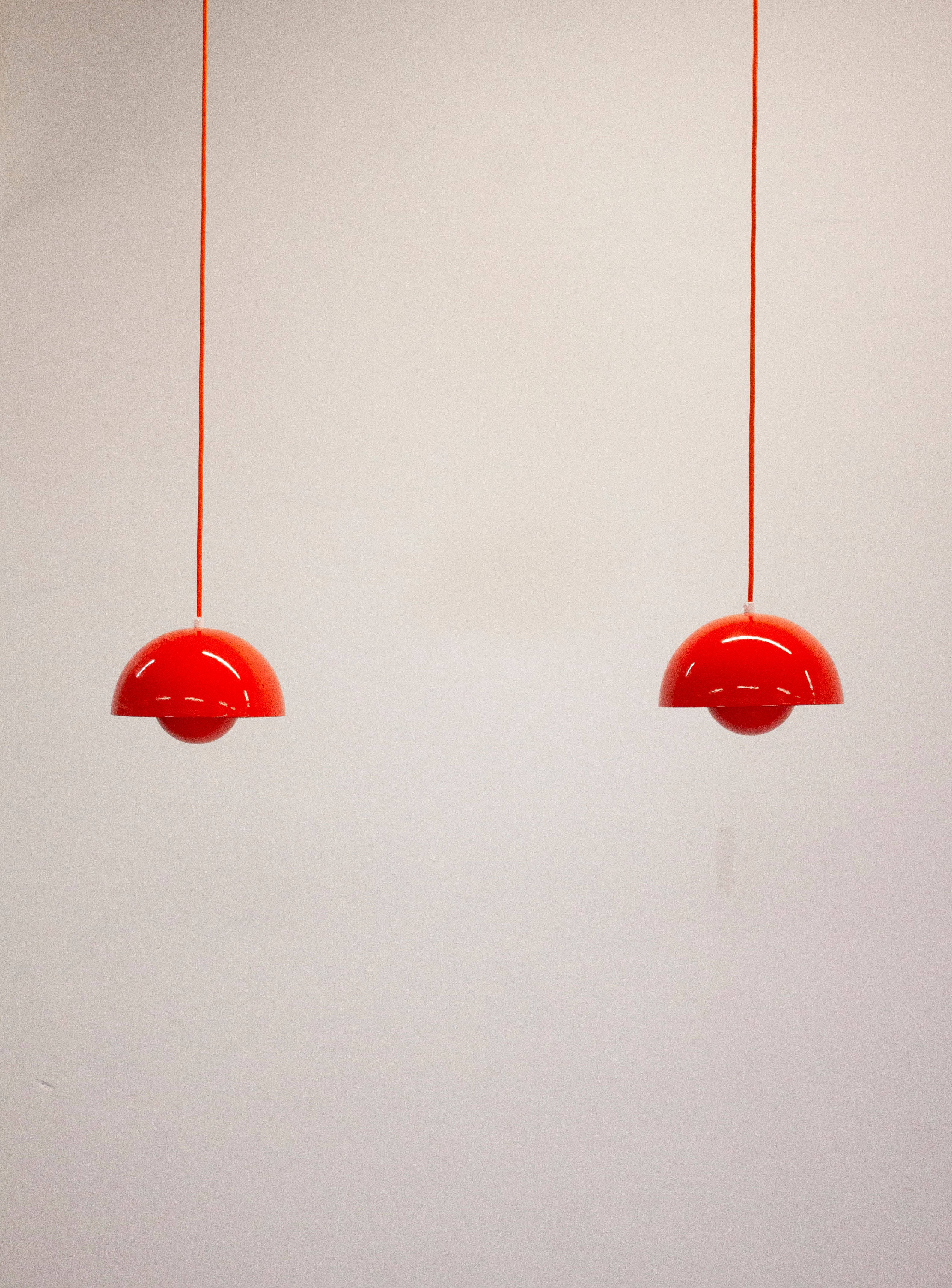 Louis Poulsen Flowerpot Pendant Lamp by Verner Panton (Orange) - Image 14
