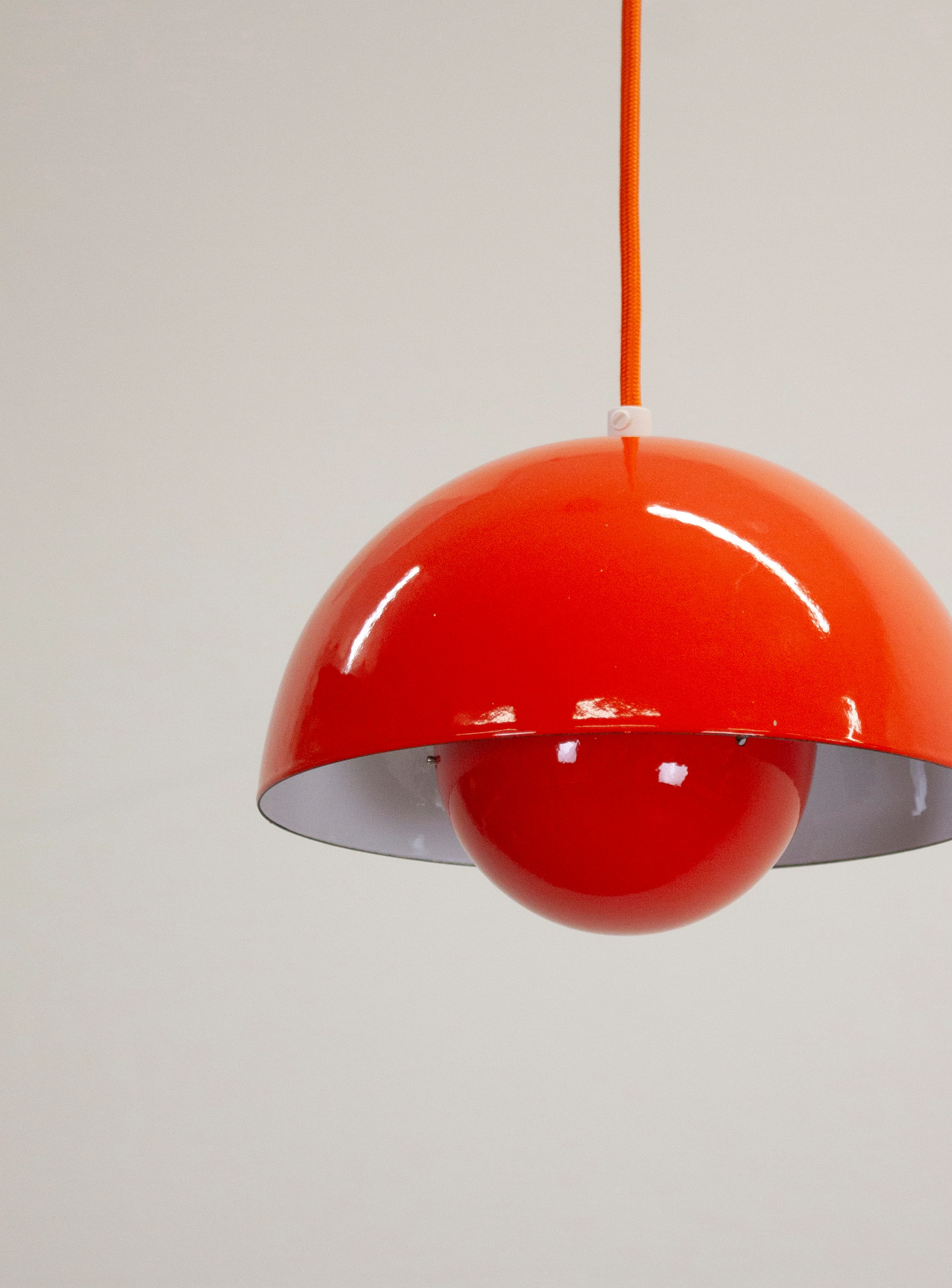 Louis Poulsen Flowerpot Pendant Lamp by Verner Panton (Orange) - Image 5