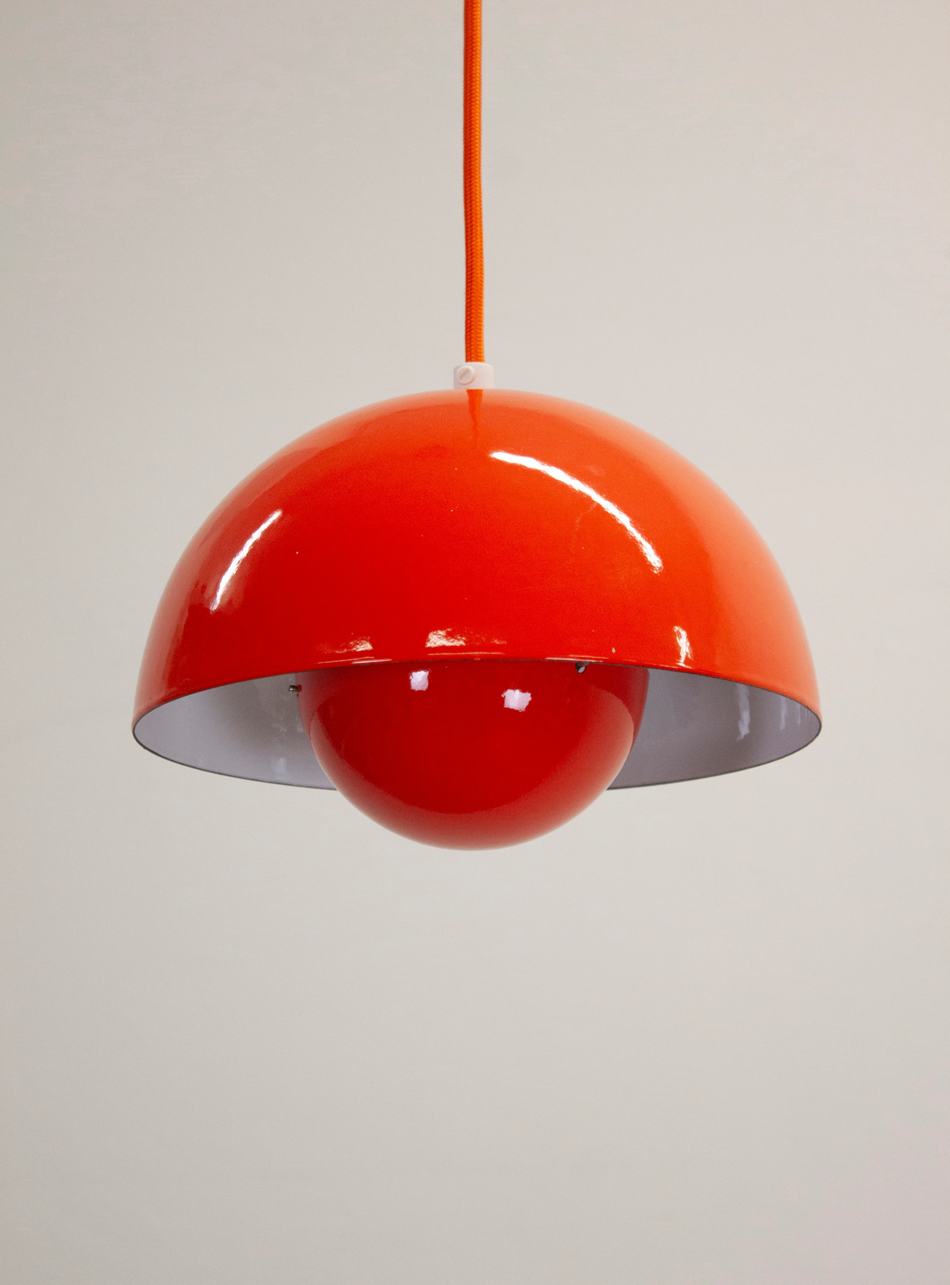 Louis Poulsen Flowerpot Pendant Lamp by Verner Panton (Orange) - Image 6