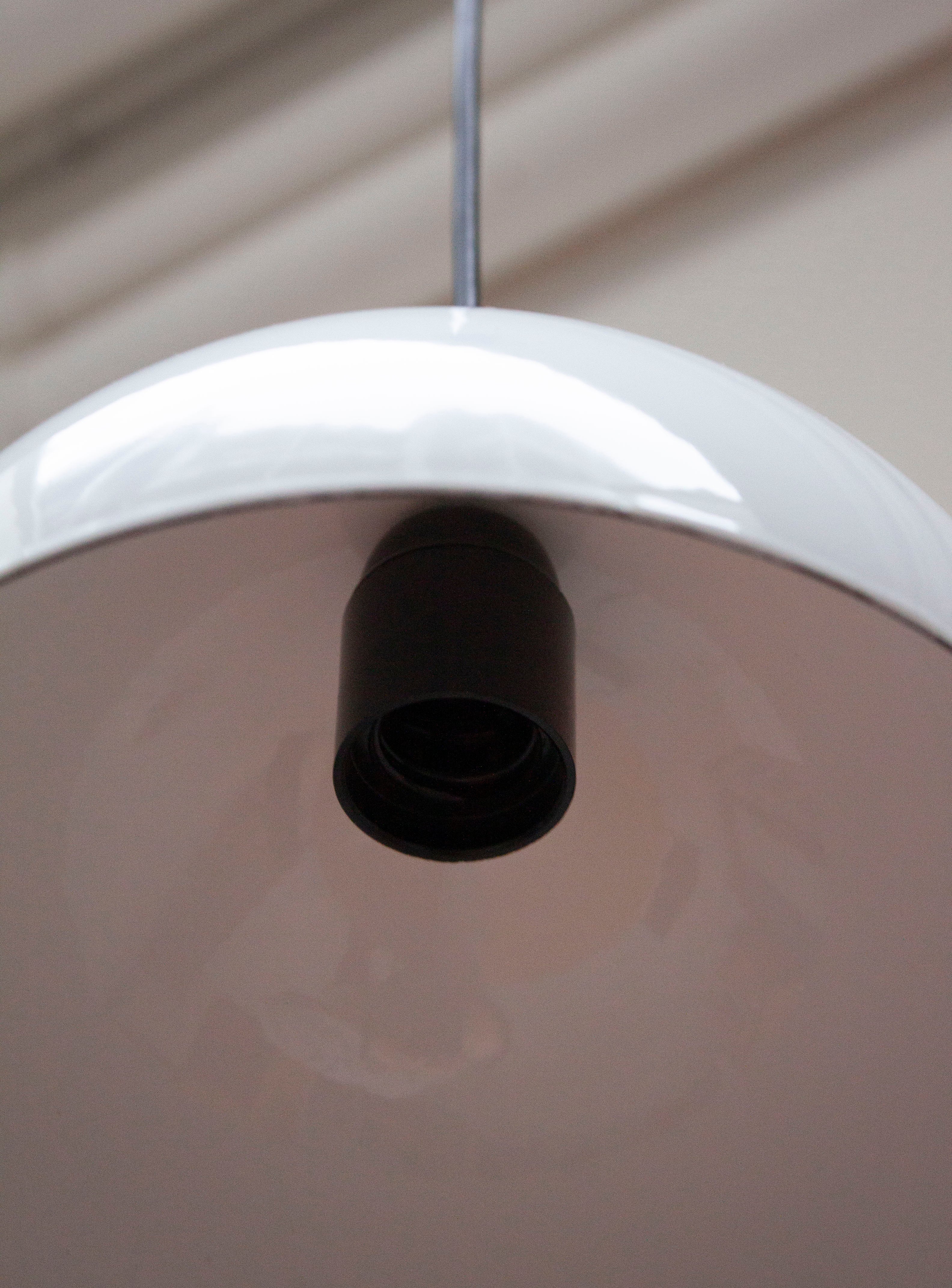Louis Poulsen Pendant Lamp by Verner Panton (White) - Image 9