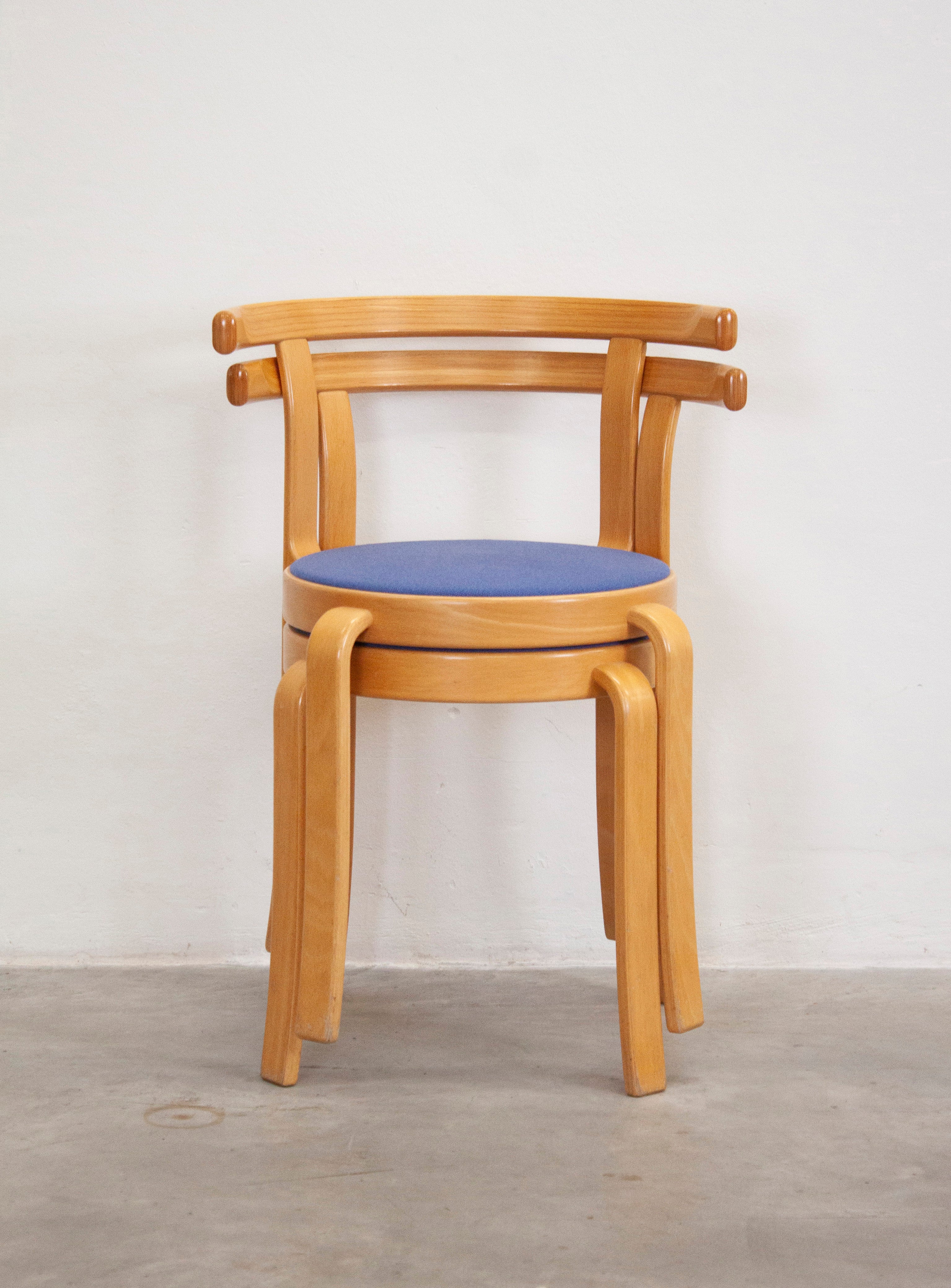 Magnus Olesen 8000 Dining Chairs by Rud Thygesen & Johnny Sørensen (Blue) - Image 6