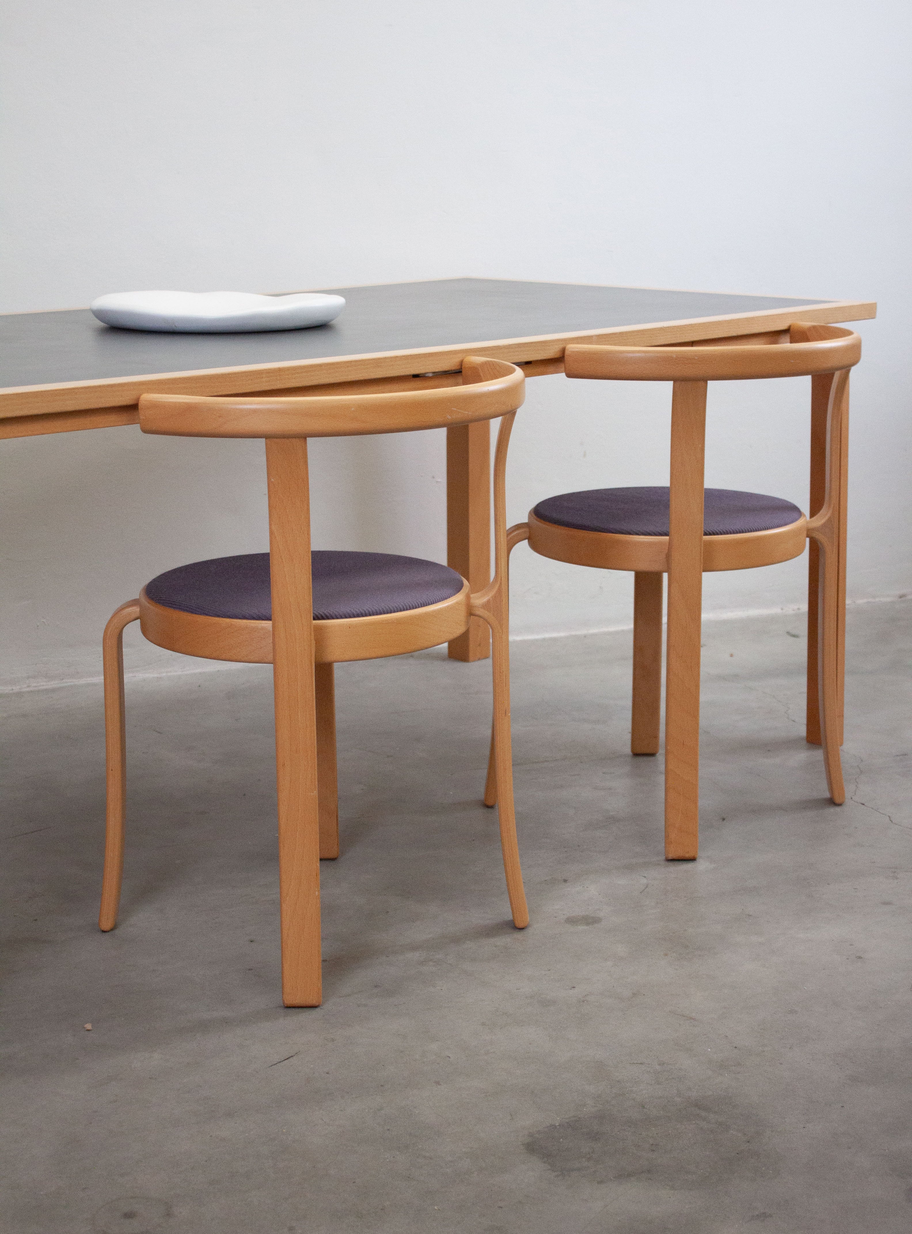 Magnus Olesen 8000 Dining Chairs by Rud Thygesen & Johnny Sørensen (Purple/Grey) - Image 22