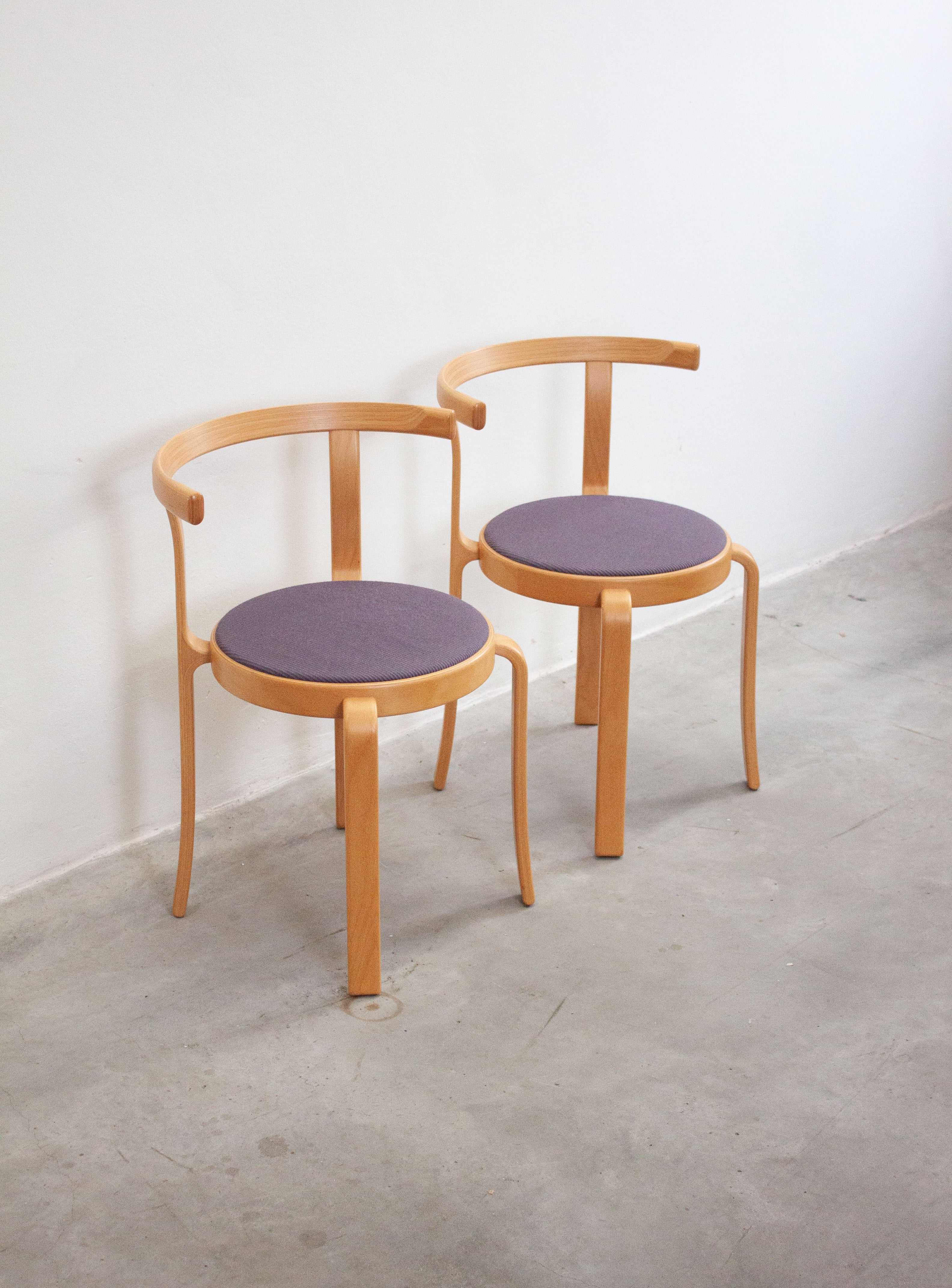 Magnus Olesen 8000 Dining Chairs by Rud Thygesen & Johnny Sørensen (Purple/Grey) - Image 4