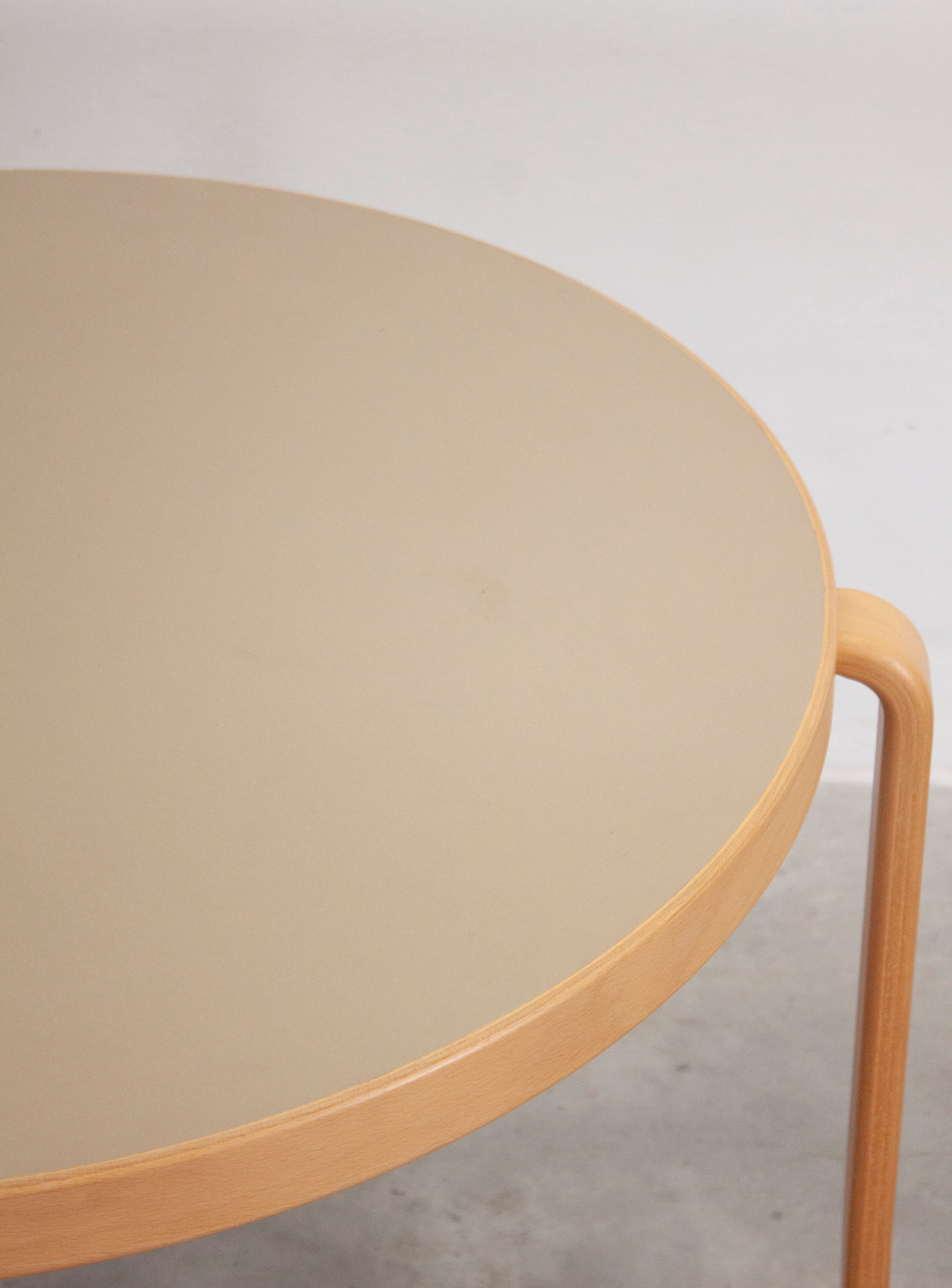 Magnus Olesen 8000 Round Dining Table by Rud Thygesen & Johnny Sørensen (Beige) - Image 16