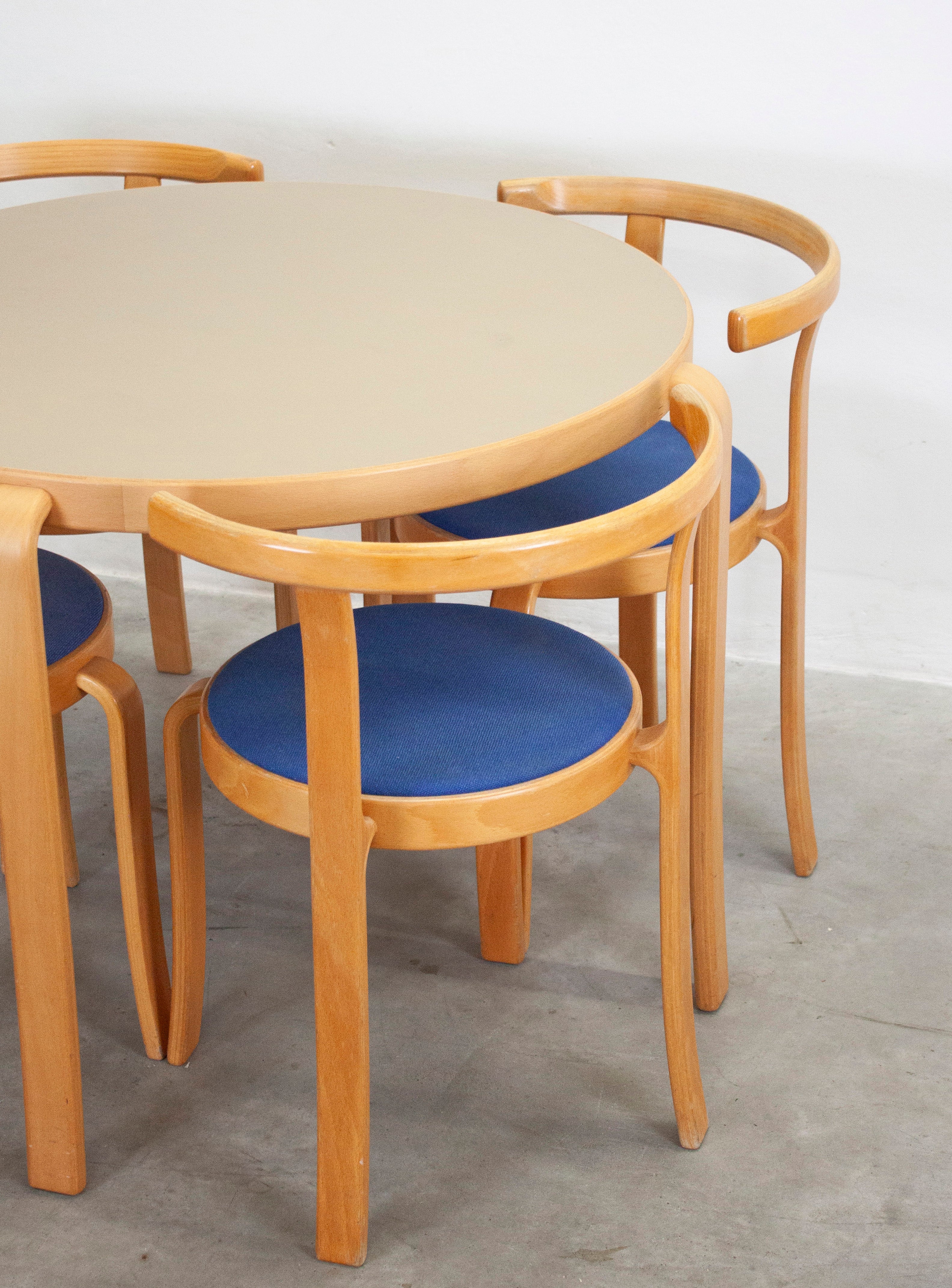 Magnus Olesen 8000 Round Dining Table by Rud Thygesen & Johnny Sørensen (Beige) - Image 20