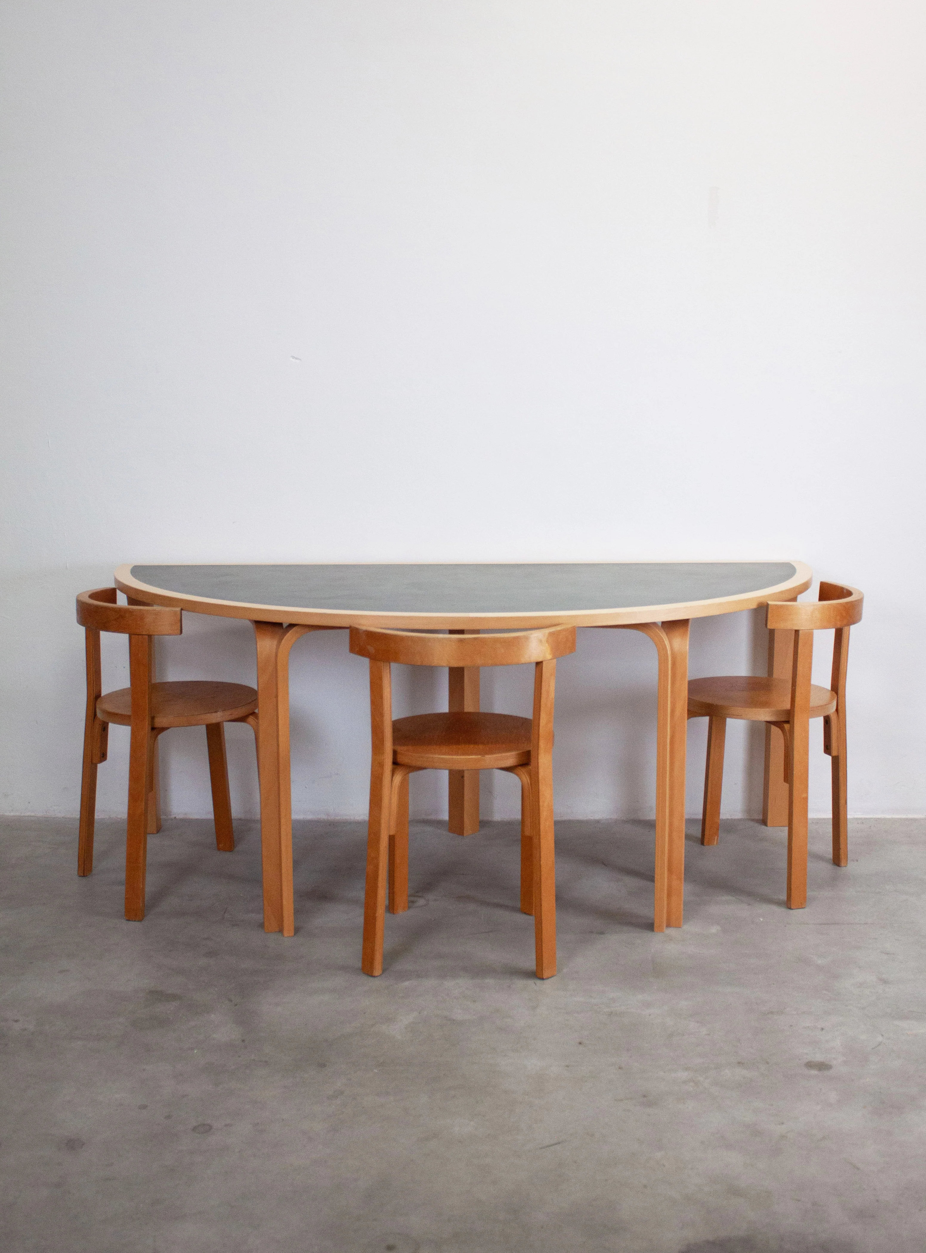 Magnus Olesen Half Round Dining Table by Rud Thygesen & Johnny Sørensen (Dark Grey) - Image 13