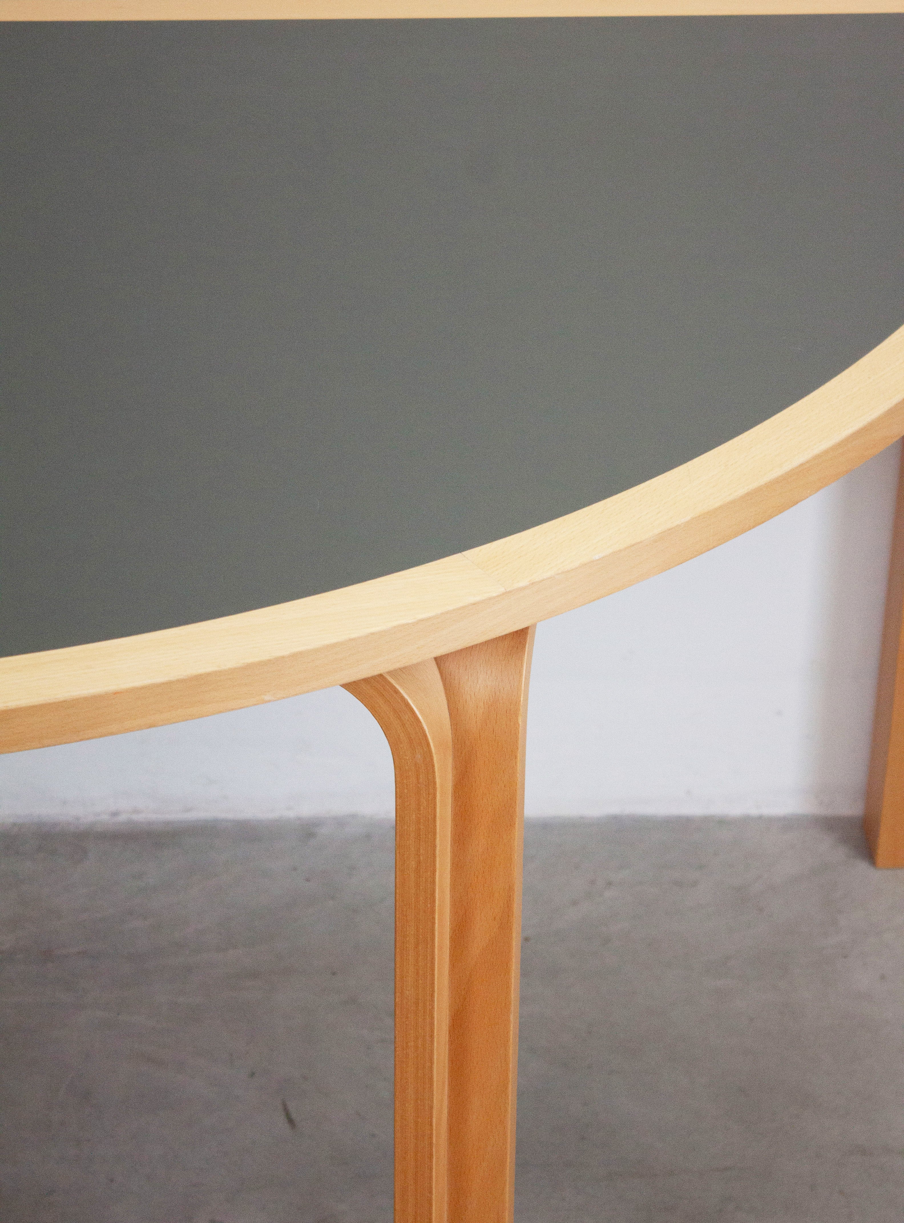 Magnus Olesen Half Round Dining Table by Rud Thygesen & Johnny Sørensen (Dark Grey) - Image 19