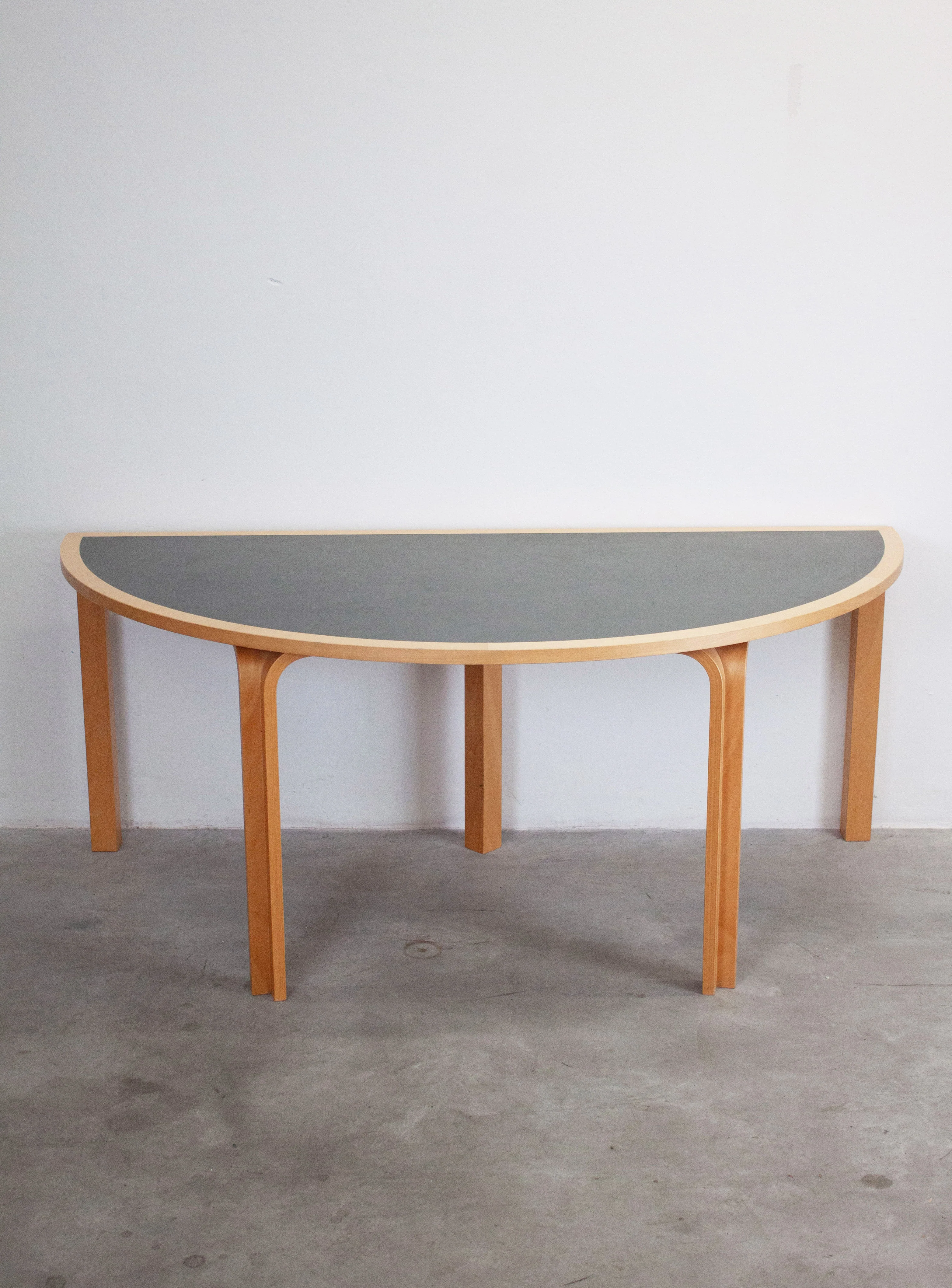 Magnus Olesen Half Round Dining Table by Rud Thygesen & Johnny Sørensen (Dark Grey) - Image 2