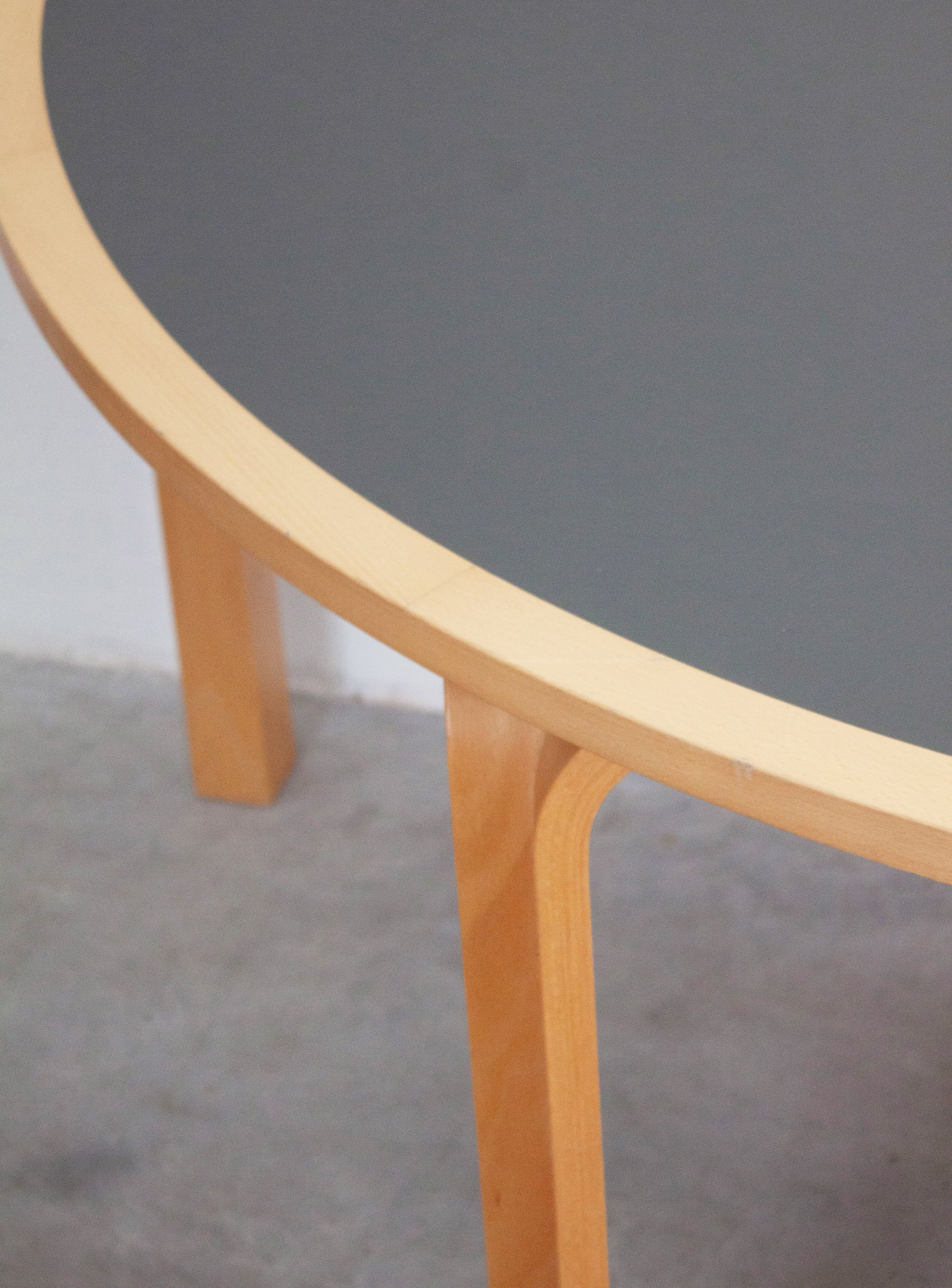 Magnus Olesen Half Round Dining Table by Rud Thygesen & Johnny Sørensen (Dark Grey) - Image 20
