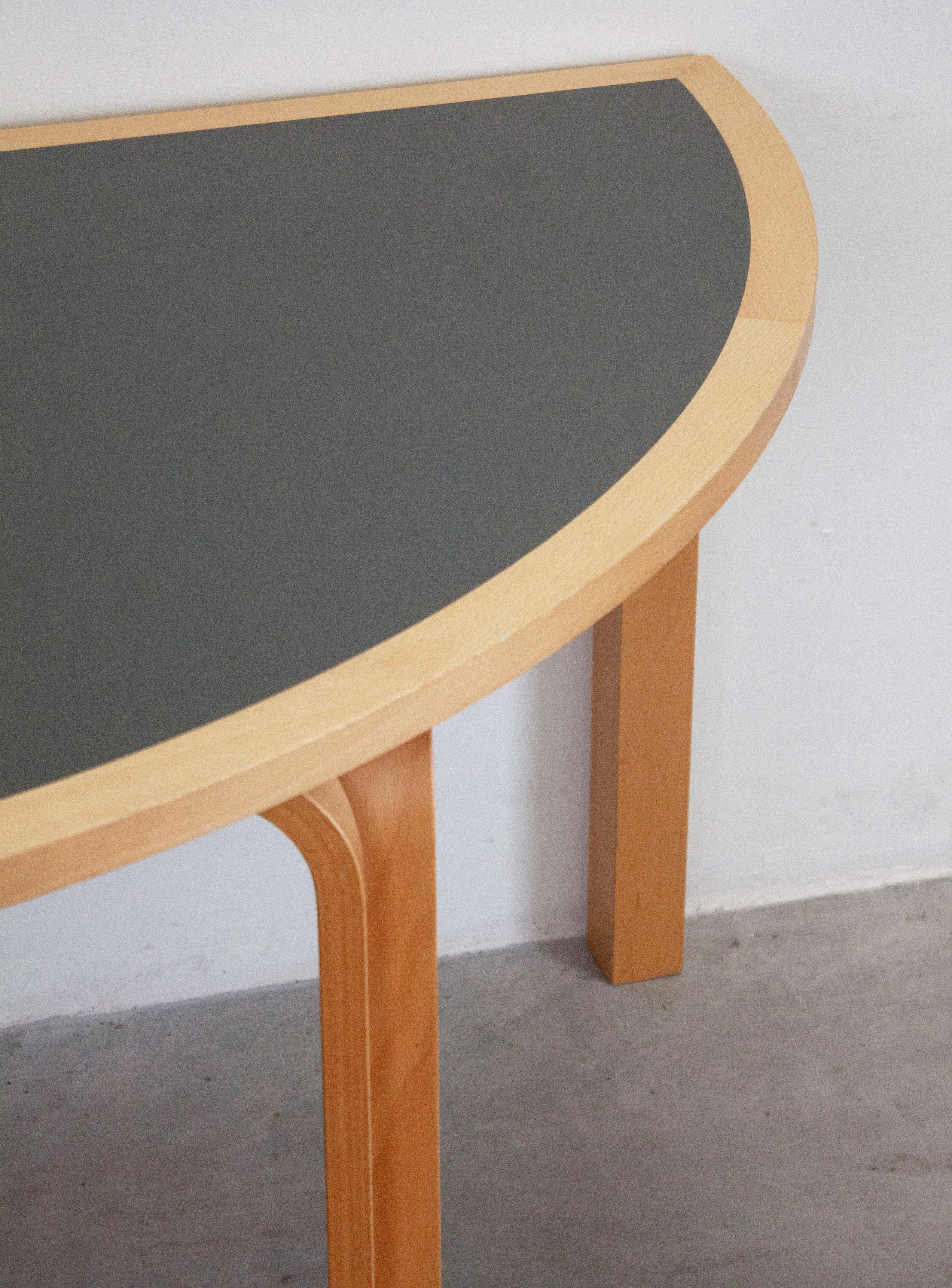 Magnus Olesen Half Round Dining Table by Rud Thygesen & Johnny Sørensen (Dark Grey) - Image 21
