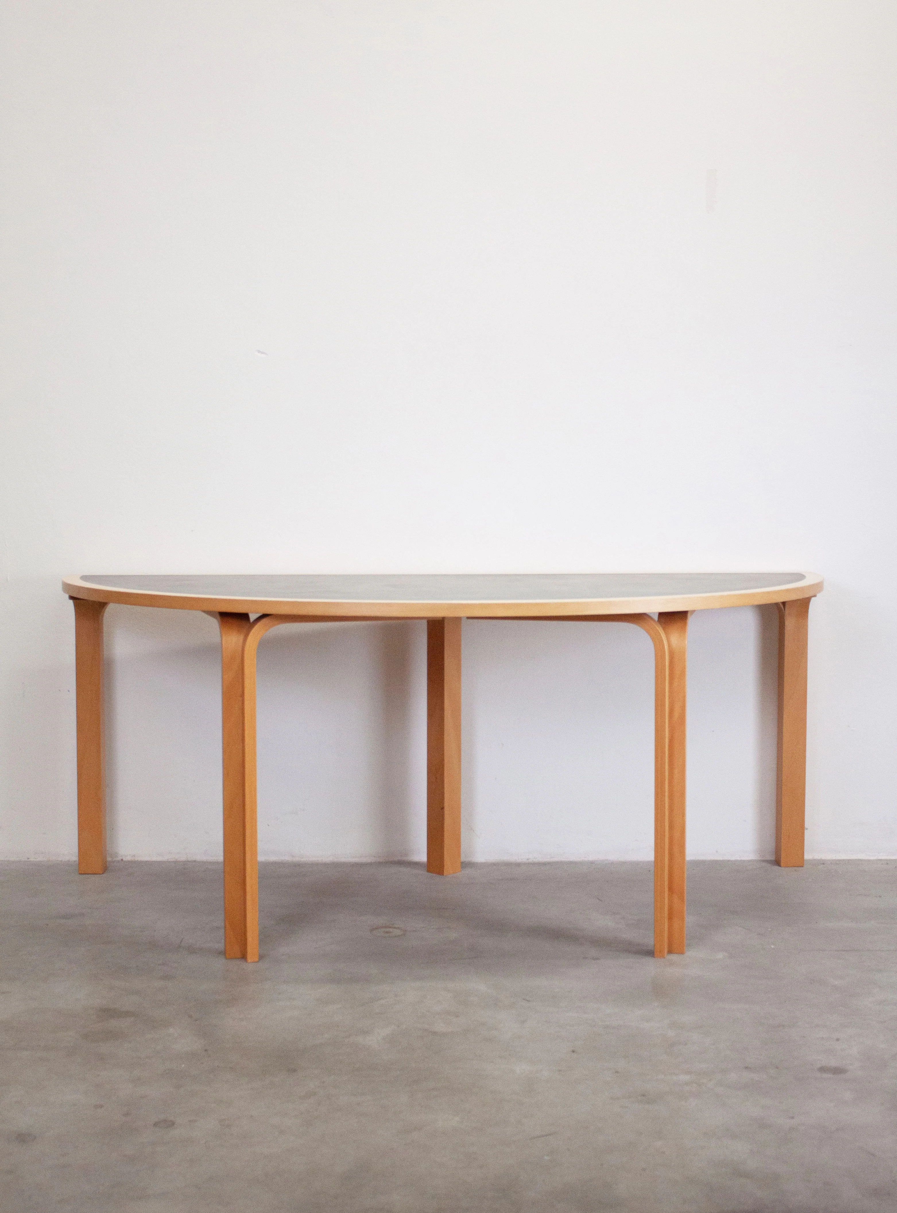 Magnus Olesen Half Round Dining Table by Rud Thygesen & Johnny Sørensen (Dark Grey) - Image 3