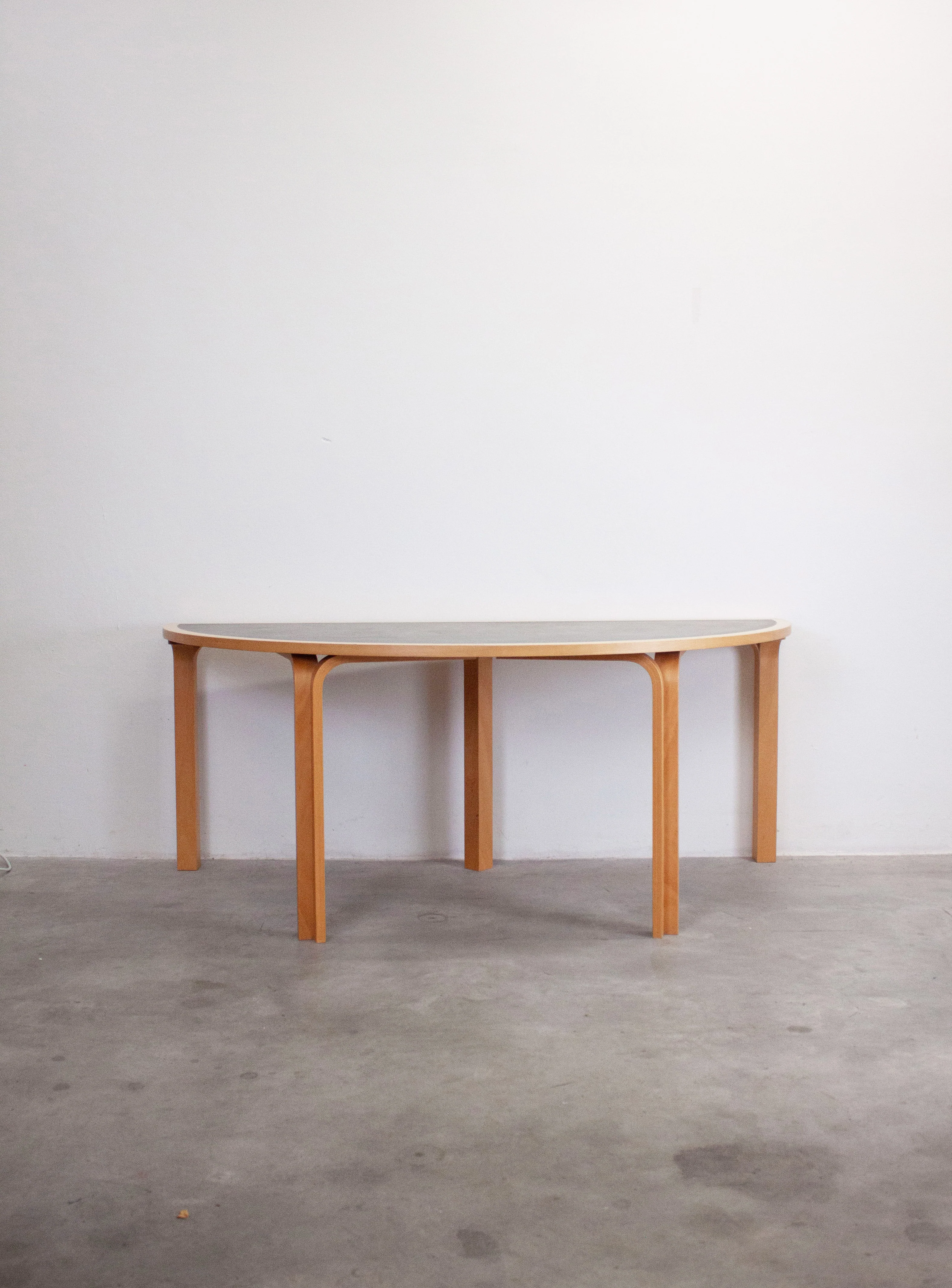 Magnus Olesen Half Round Dining Table by Rud Thygesen & Johnny Sørensen (Dark Grey) - Image 4