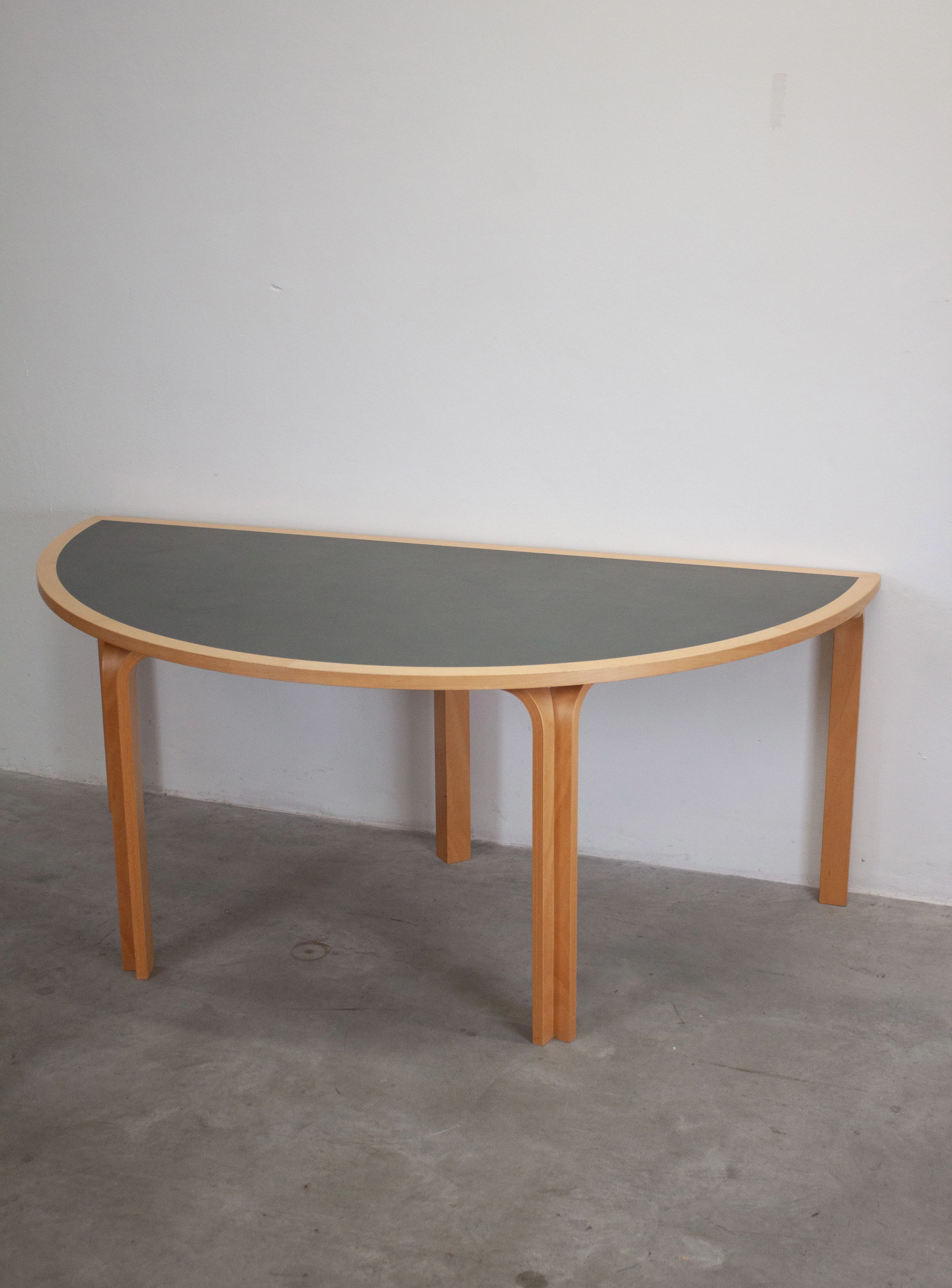 Magnus Olesen Half Round Dining Table by Rud Thygesen & Johnny Sørensen (Dark Grey) - Image 5