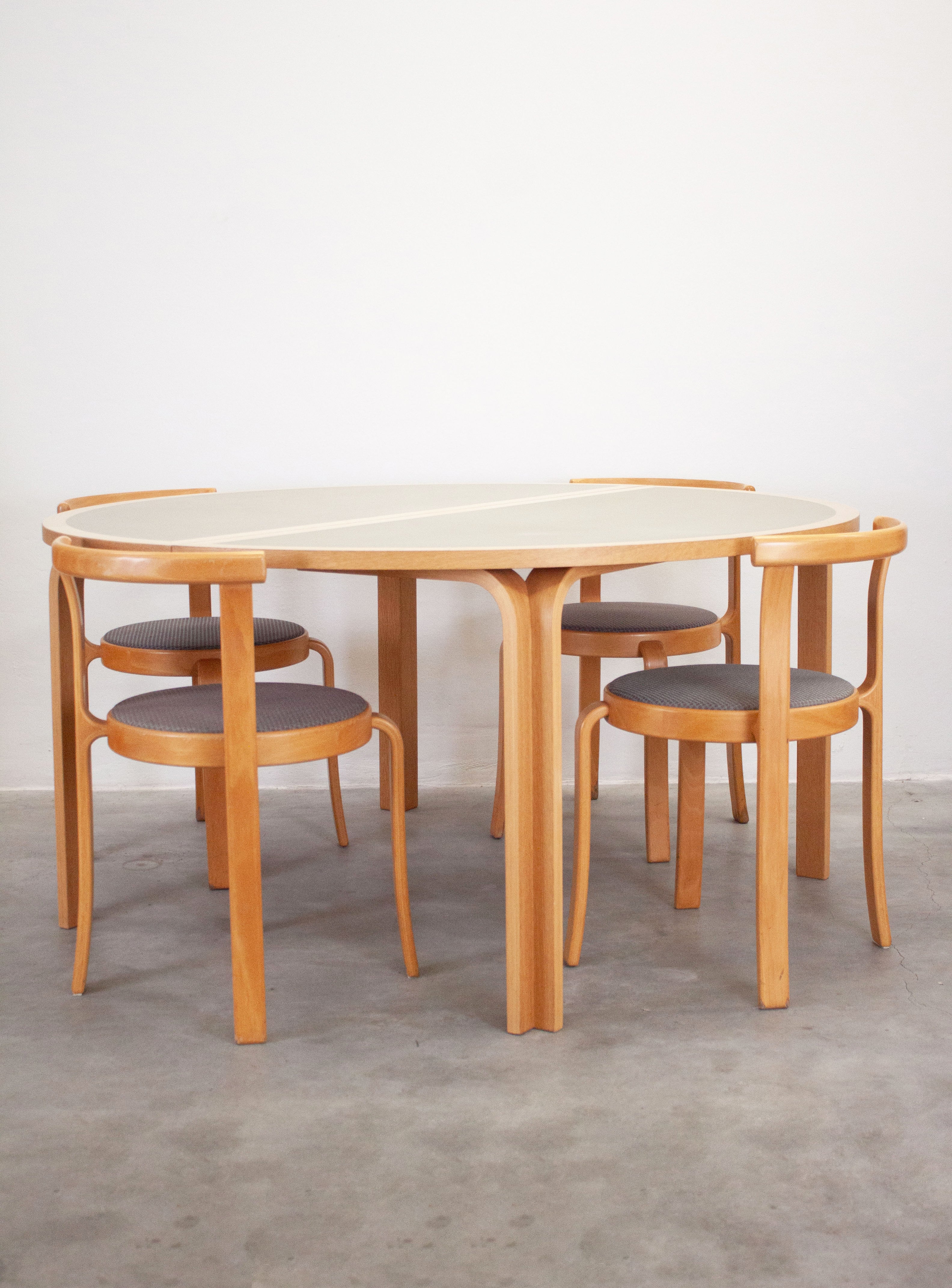 Magnus Olesen Round Dining Table by Rud Thygesen & Johnny Sørensen (Grey) - Image 10