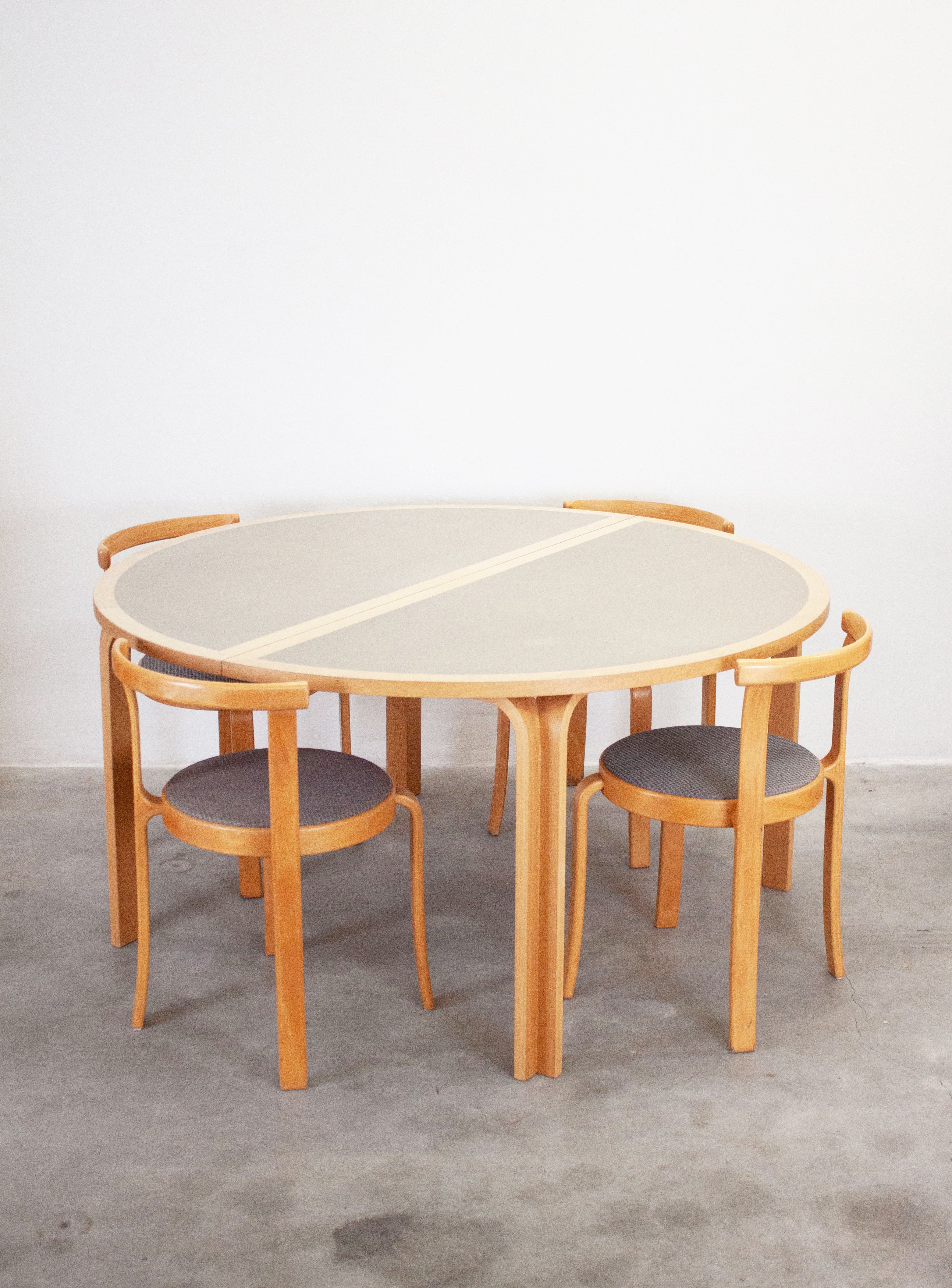 Magnus Olesen Round Dining Table by Rud Thygesen & Johnny Sørensen (Grey) - Image 2
