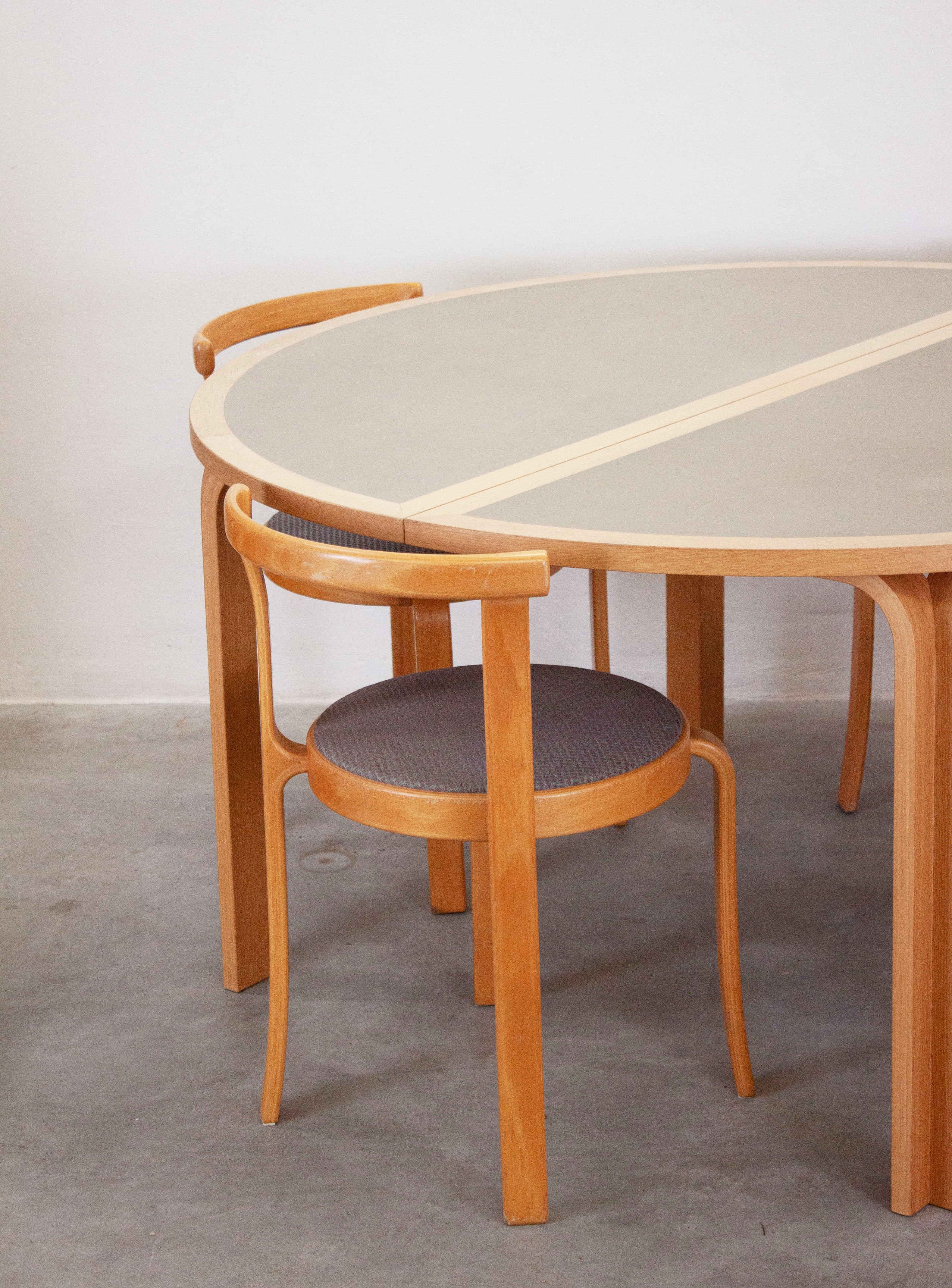 Magnus Olesen Round Dining Table by Rud Thygesen & Johnny Sørensen (Grey) - Image 6