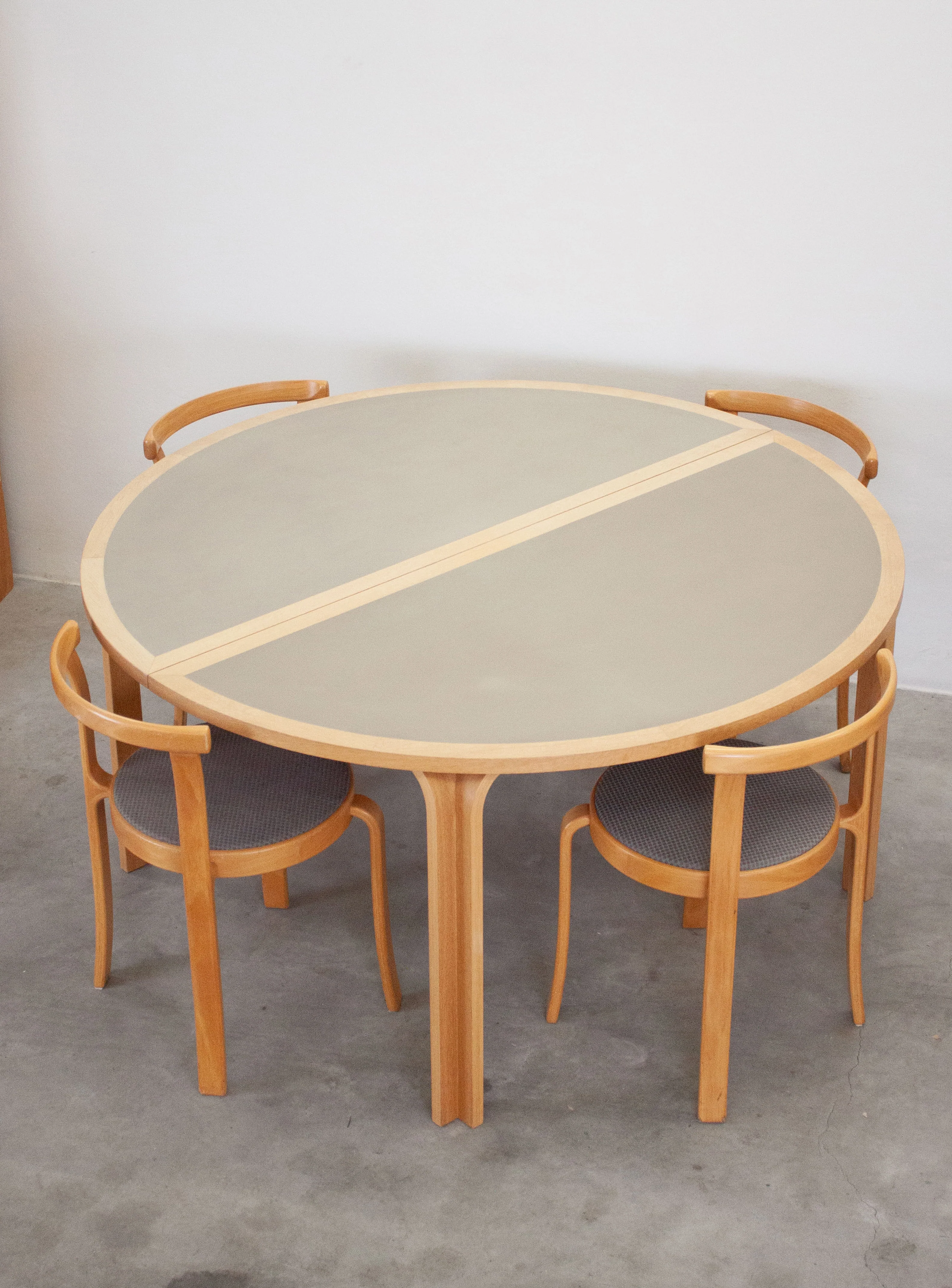 Magnus Olesen Round Dining Table by Rud Thygesen & Johnny Sørensen (Grey) - Image 9