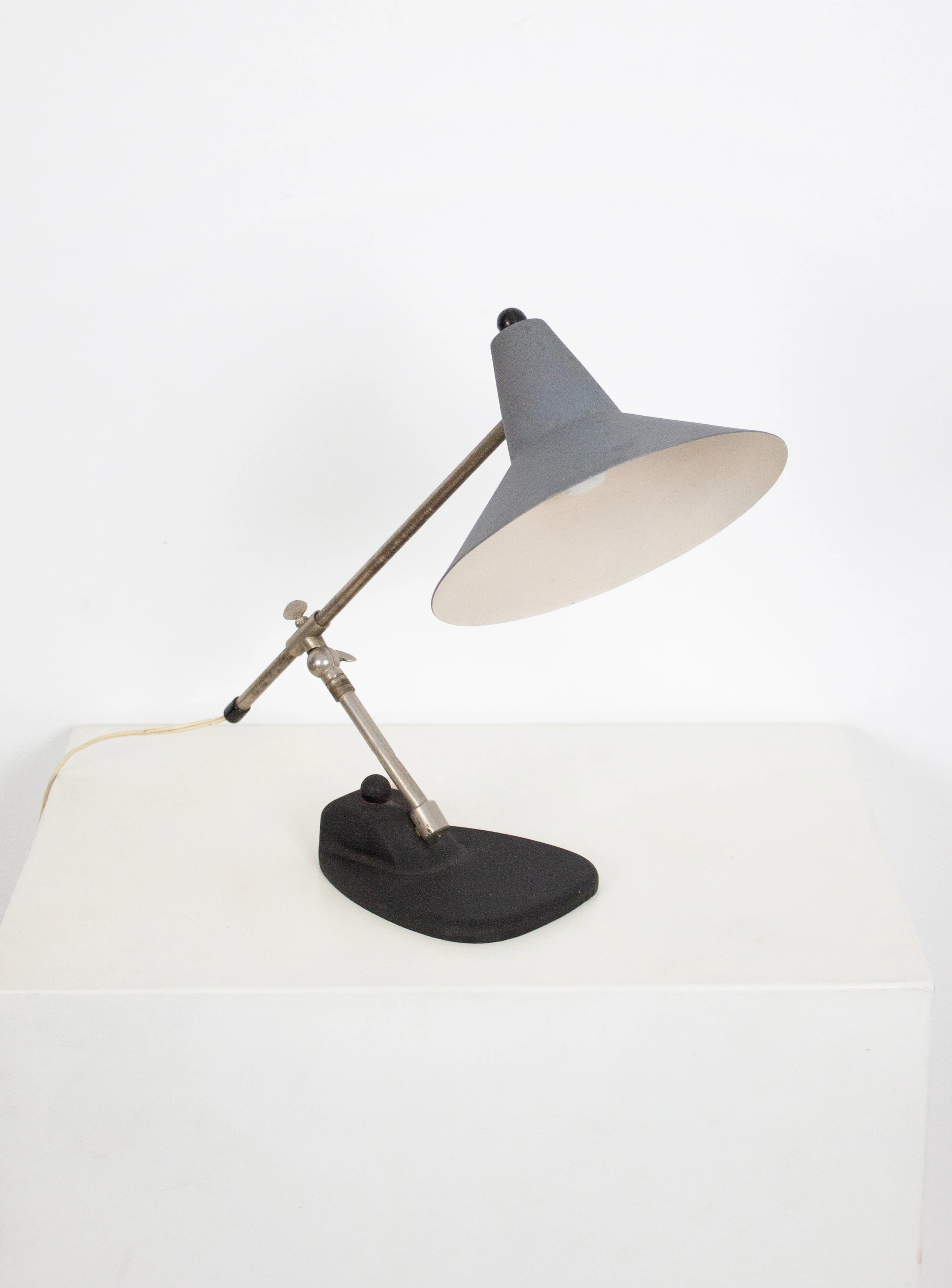 Metal Desk Lamp in style of Stilnovo or Cosack (Grey) - Image 11