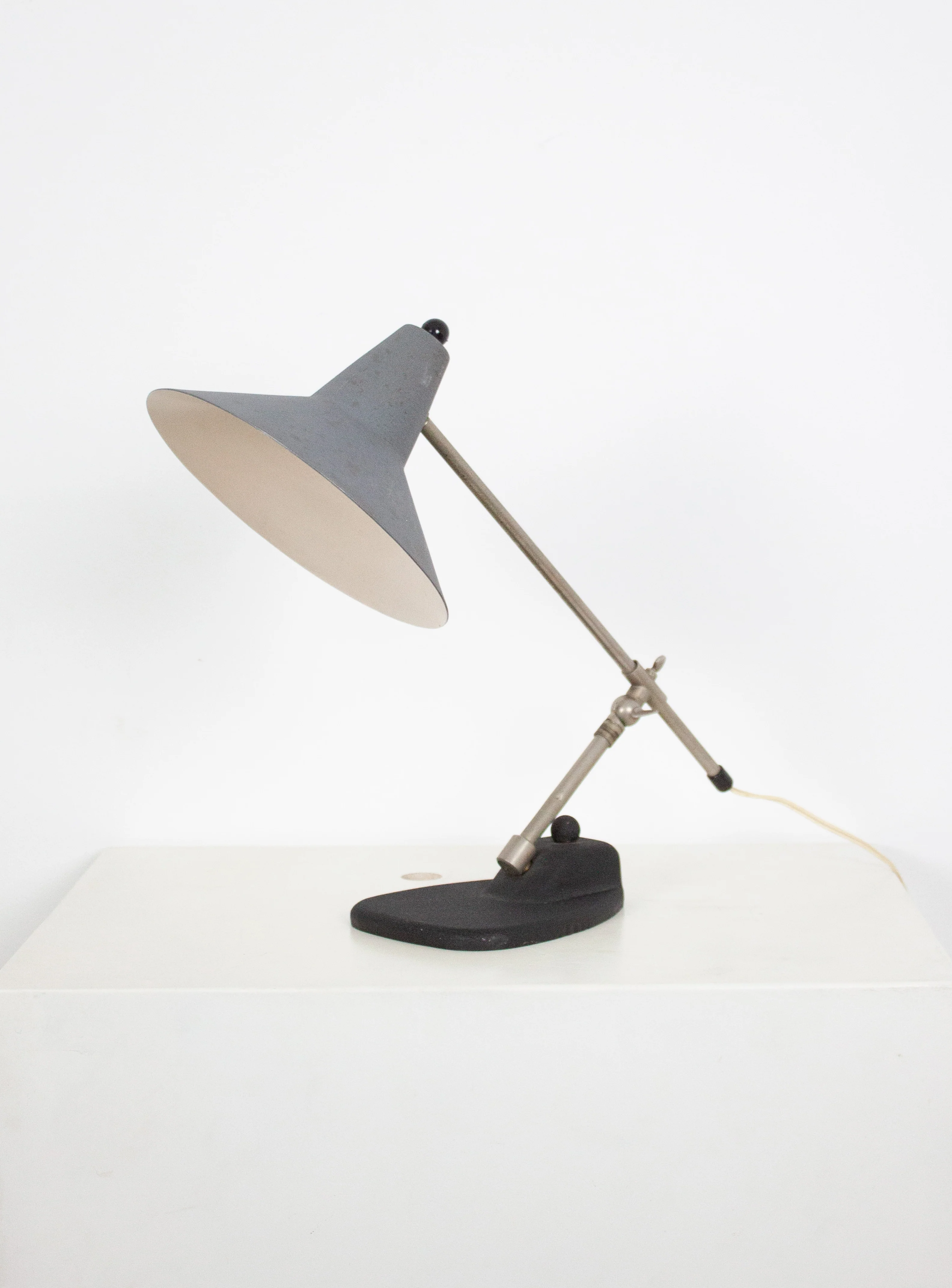 Metal Desk Lamp in style of Stilnovo or Cosack (Grey) - Image 12