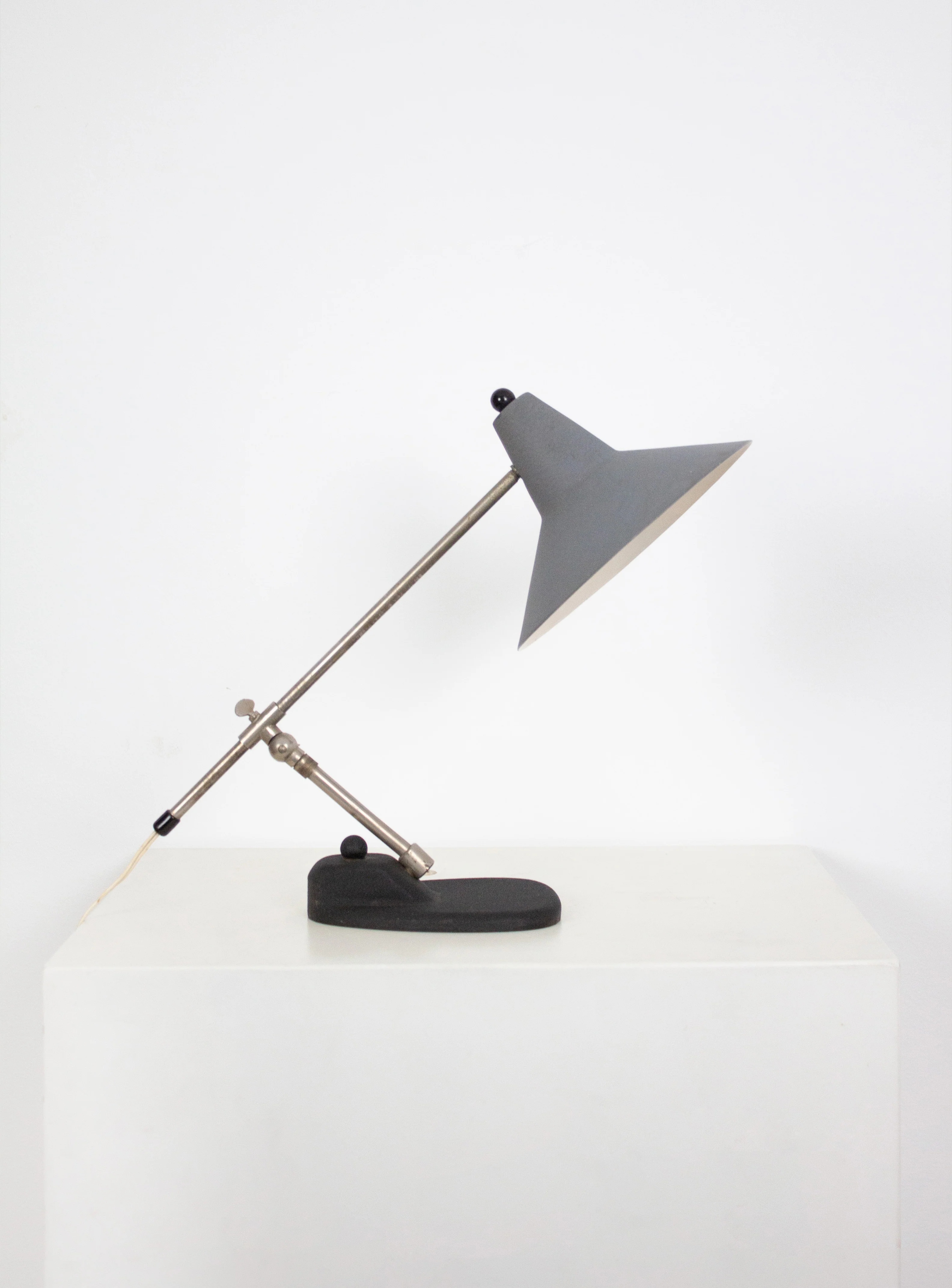 Metal Desk Lamp in style of Stilnovo or Cosack (Grey) - Image 13