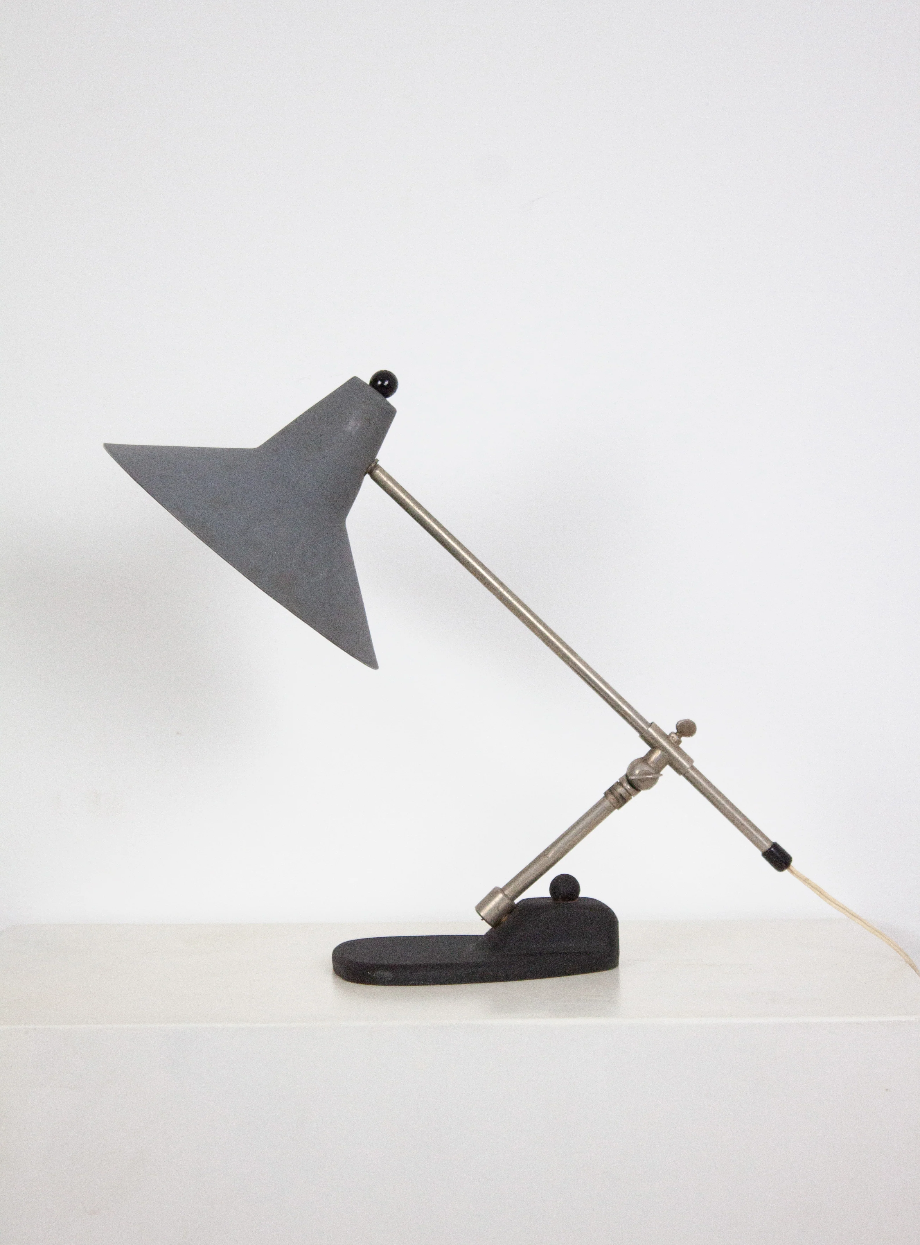 Metal Desk Lamp in style of Stilnovo or Cosack (Grey) - Image 5