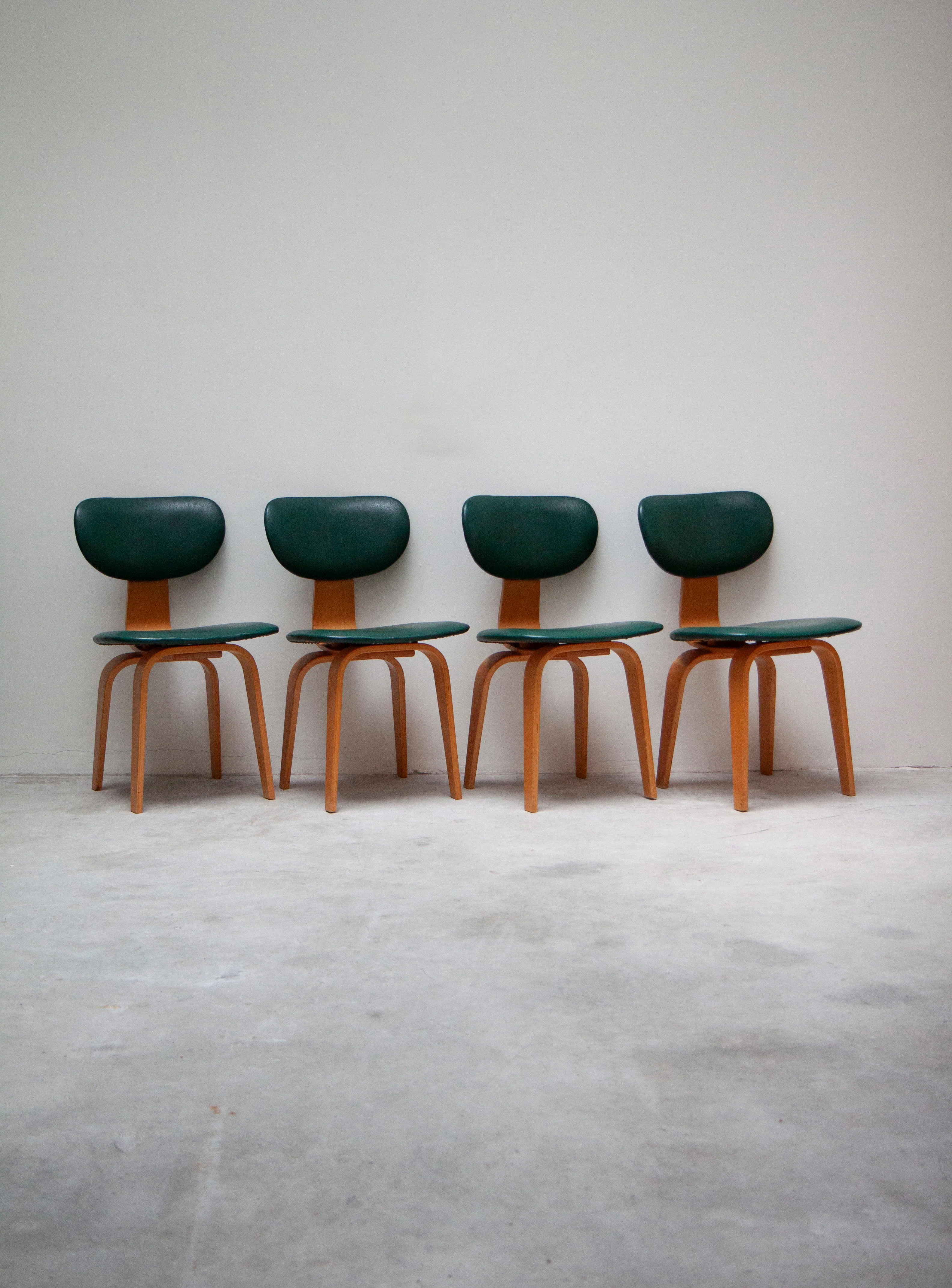 Pastoe SB03 Dining Chairs by Cees Braakman (Green) - Image 2