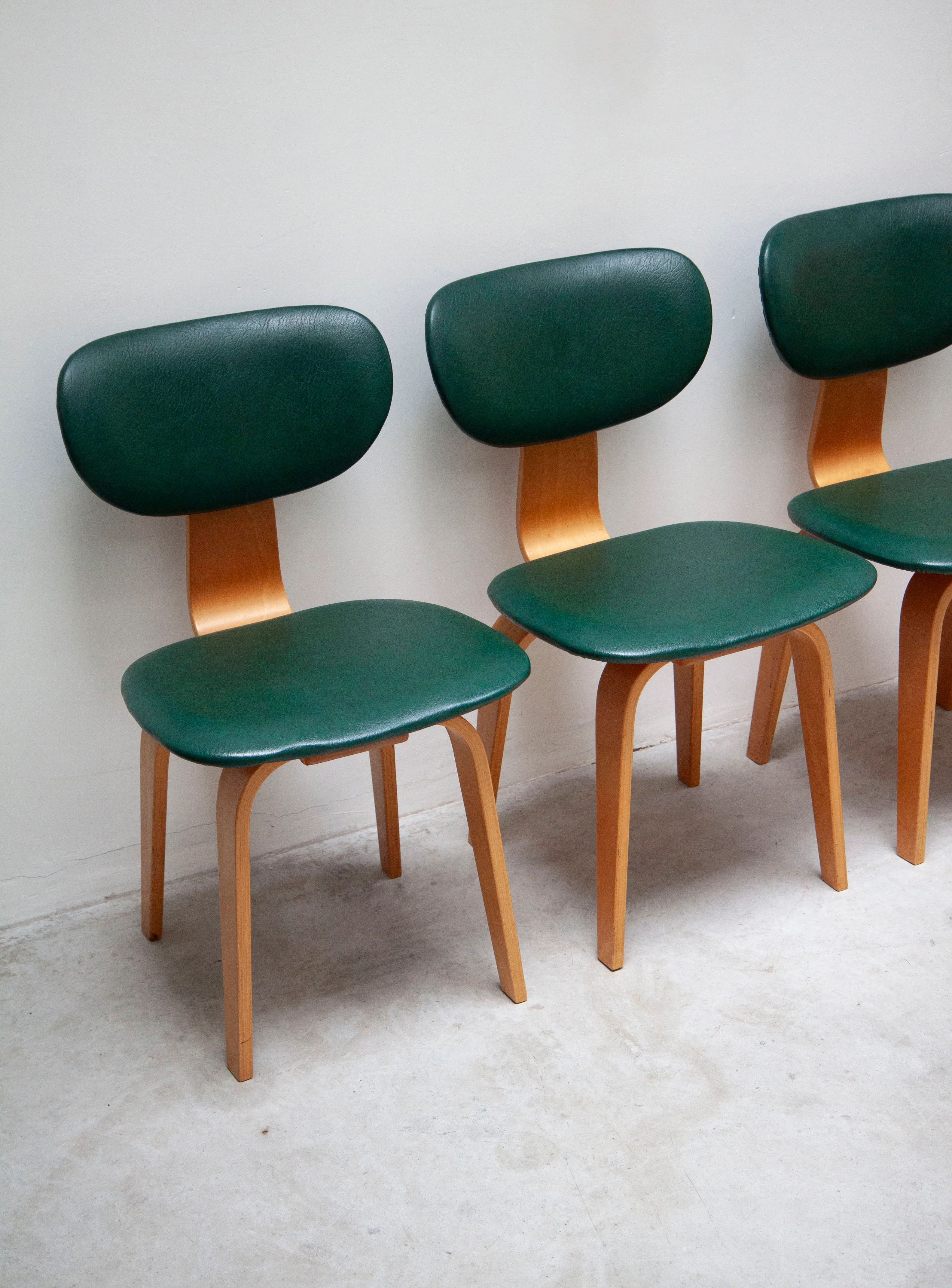 Pastoe SB03 Dining Chairs by Cees Braakman (Green) - Image 26