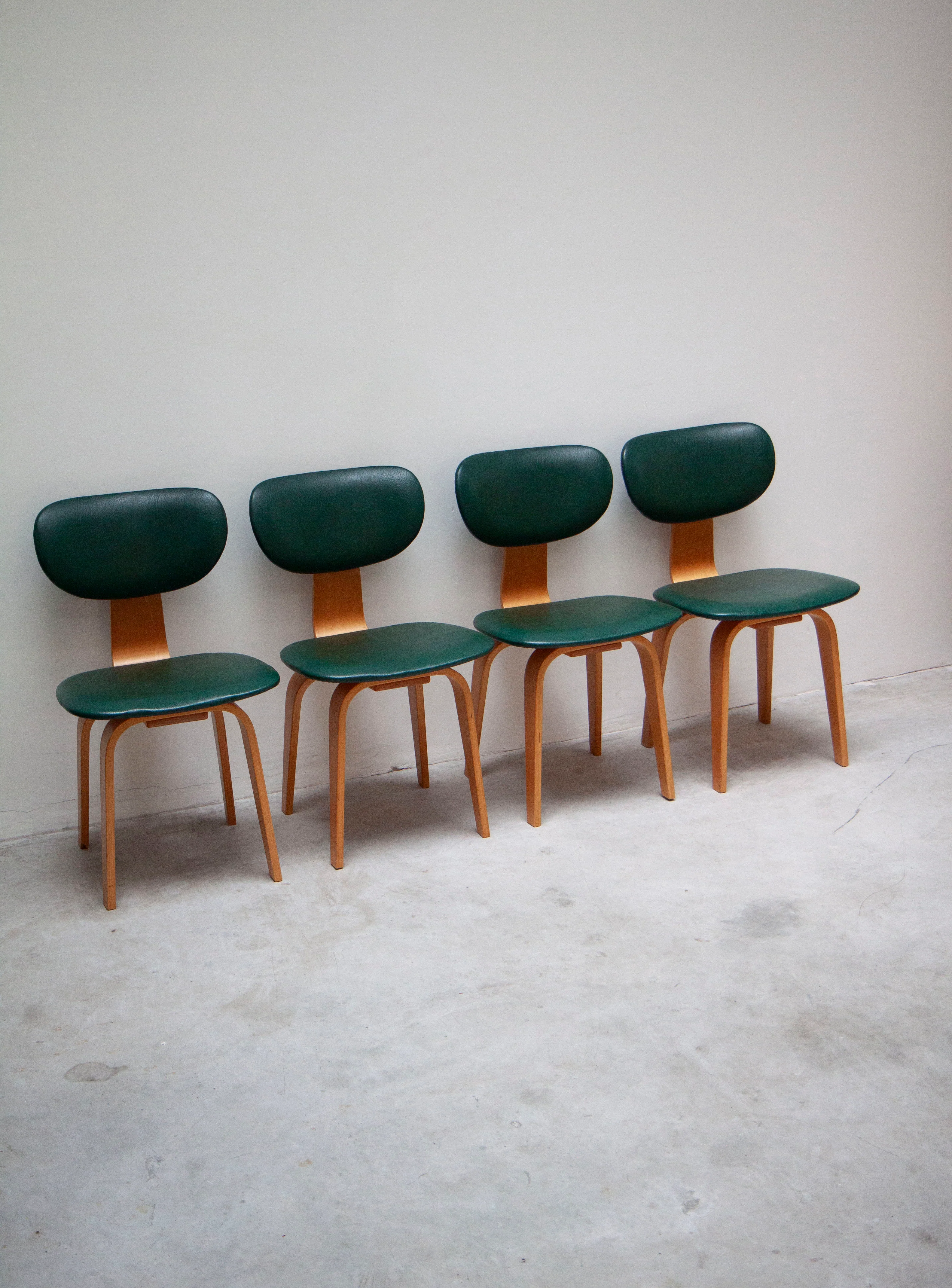 Pastoe SB03 Dining Chairs by Cees Braakman (Green) - Image 3